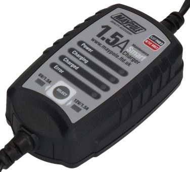 Chargeur de batterie électronique intelligent 1,5 A pour bateau classique et moto Fit & Forget 6 V 12 V