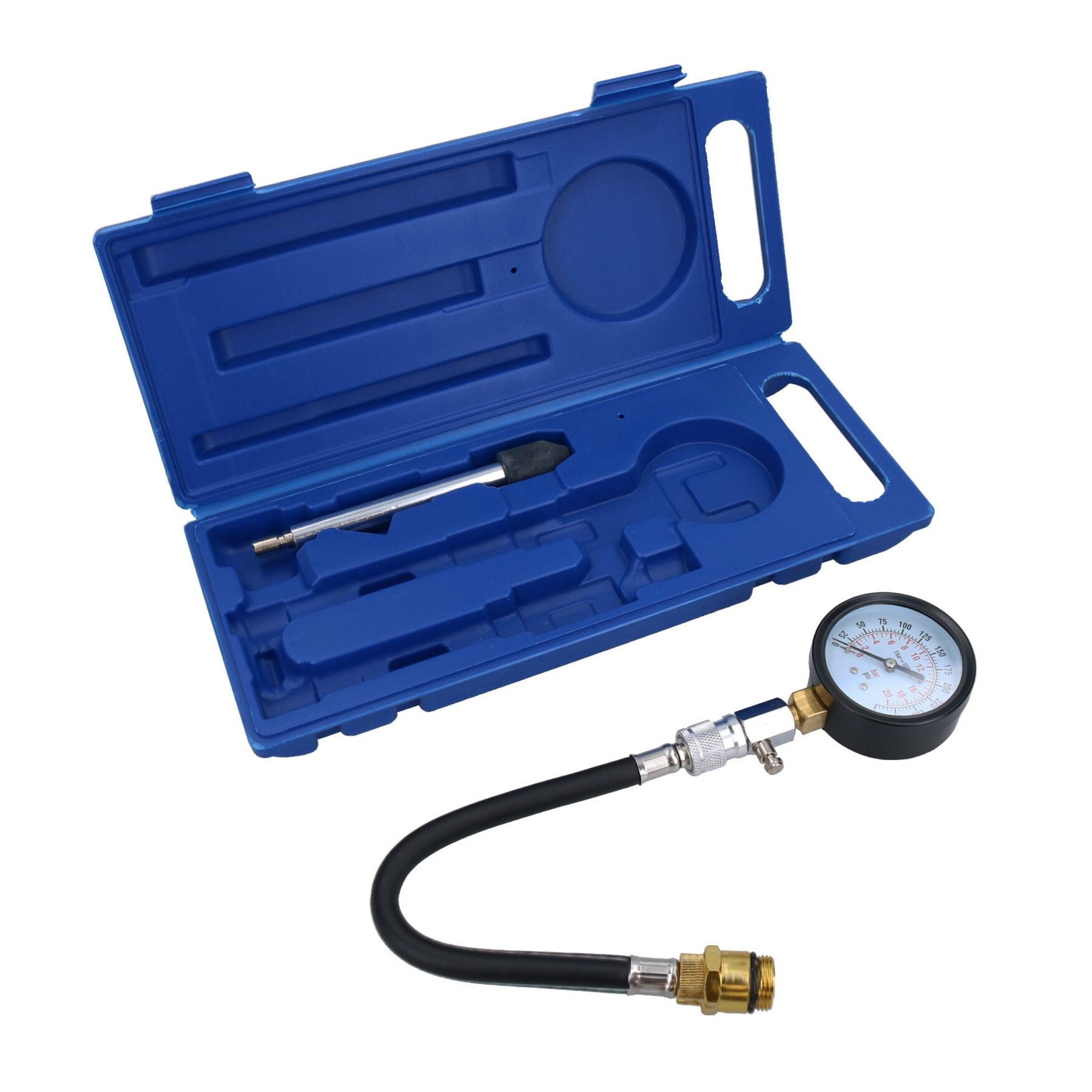 Kompressionstester-Kit für Benzinmotoren 0-300 psi / 0-2000 kpa 14 und 18 mm AT460
