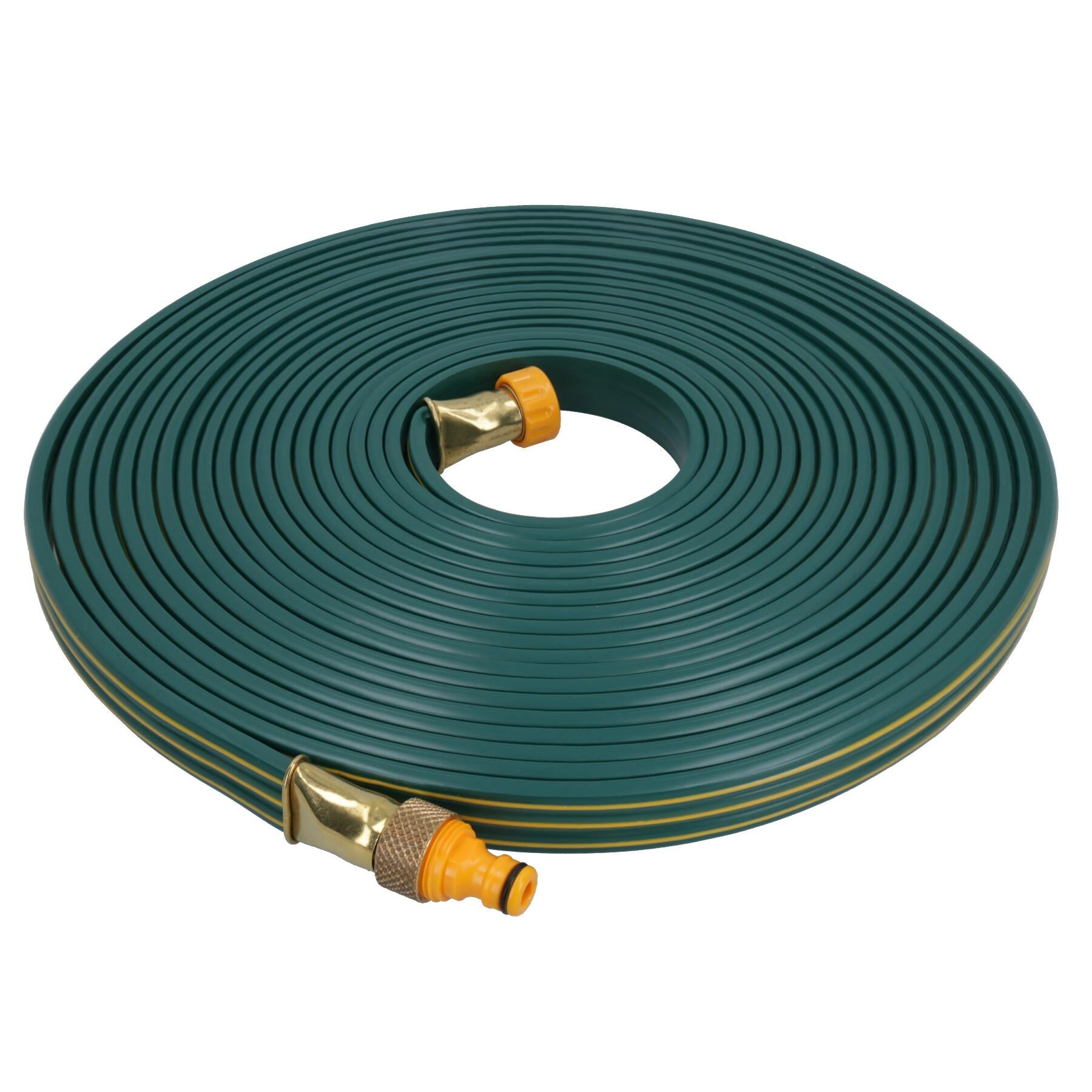2 in 1 Garten Sprinkler Soaker Flachschlauch Rohr Bewässerung 15 Meter Hozelock