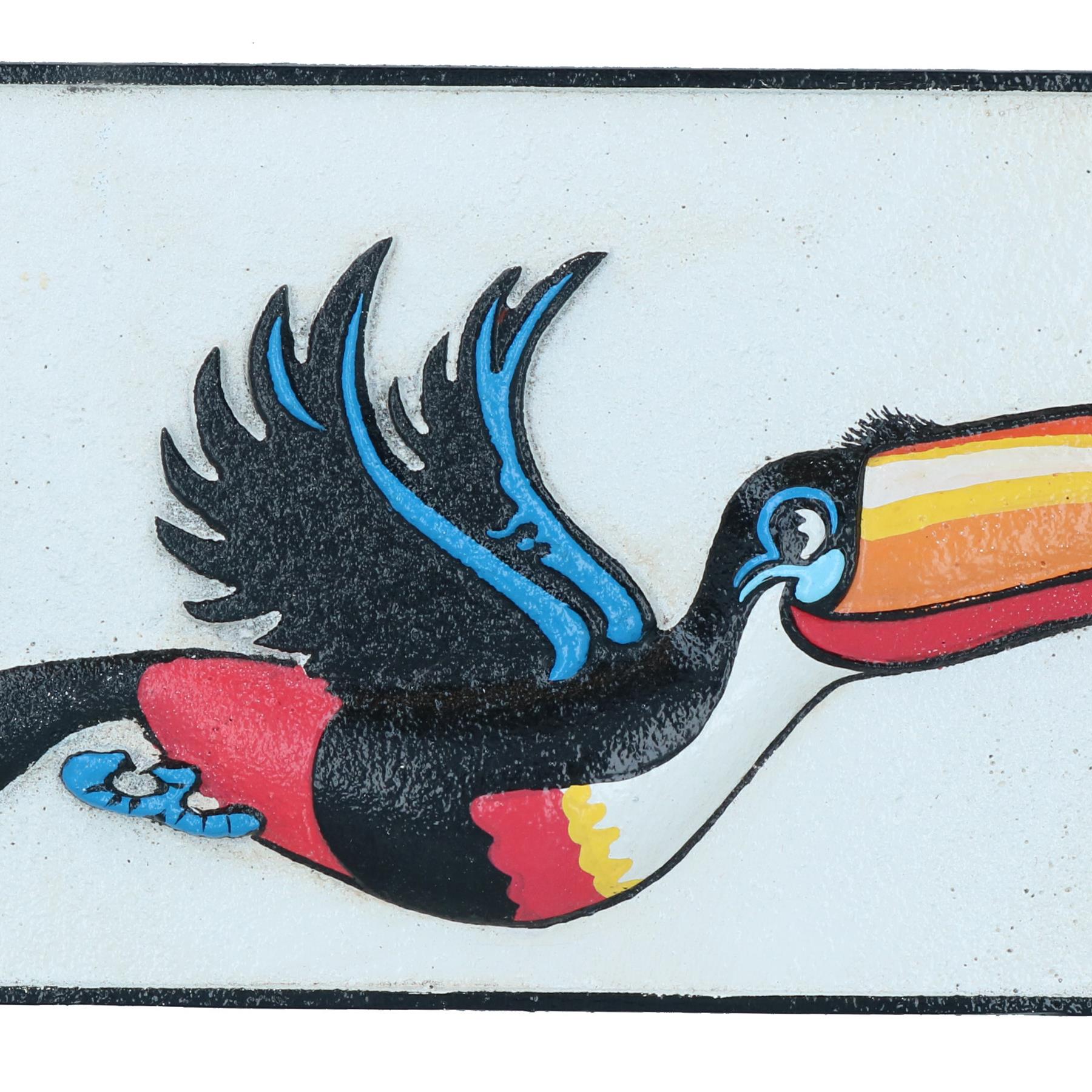 Panneau routier Guinness Flying Toucan Logo Brasserie Dublin Plaque en fonte Pub Bar