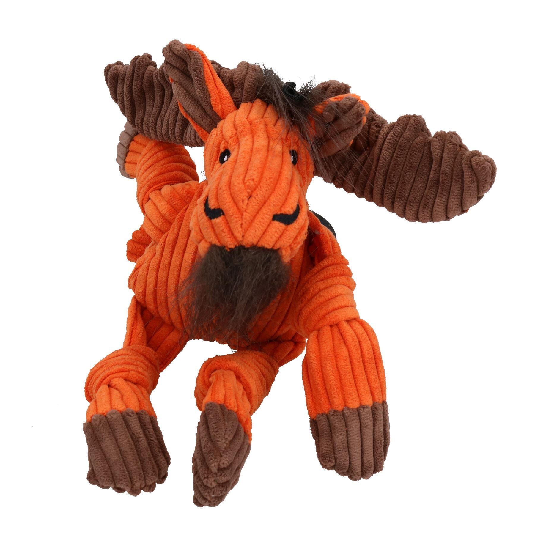 Kleiner Elch Knottie Plüsch langlebig Multi Quietschspielzeug Hund Welpen 10x12x21cm