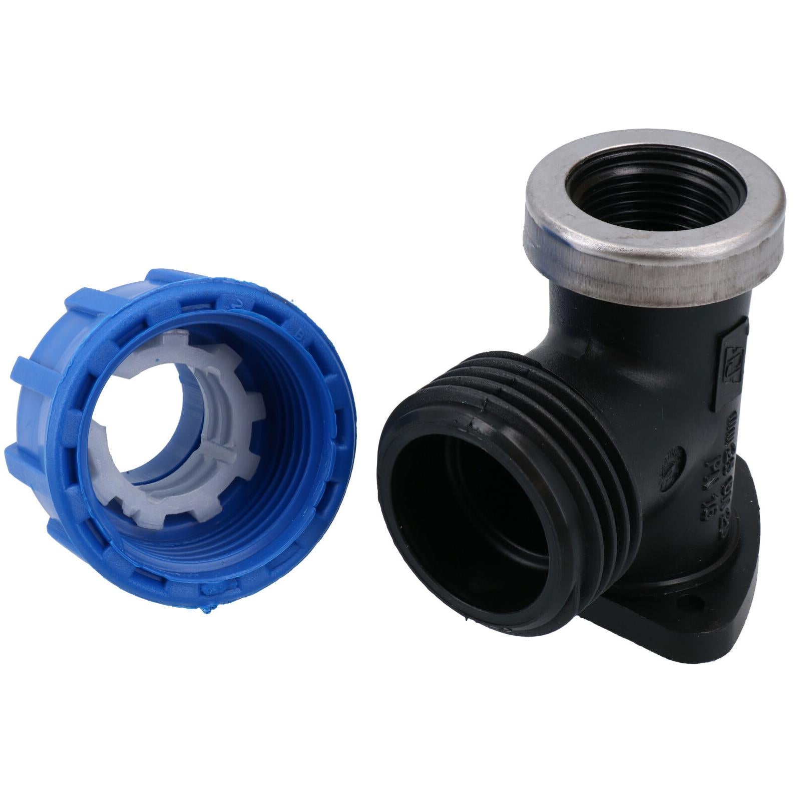 Coude mural en PEMD 25 mm x 3/4 po Raccord de robinet extérieur Connecteur fileté Coude