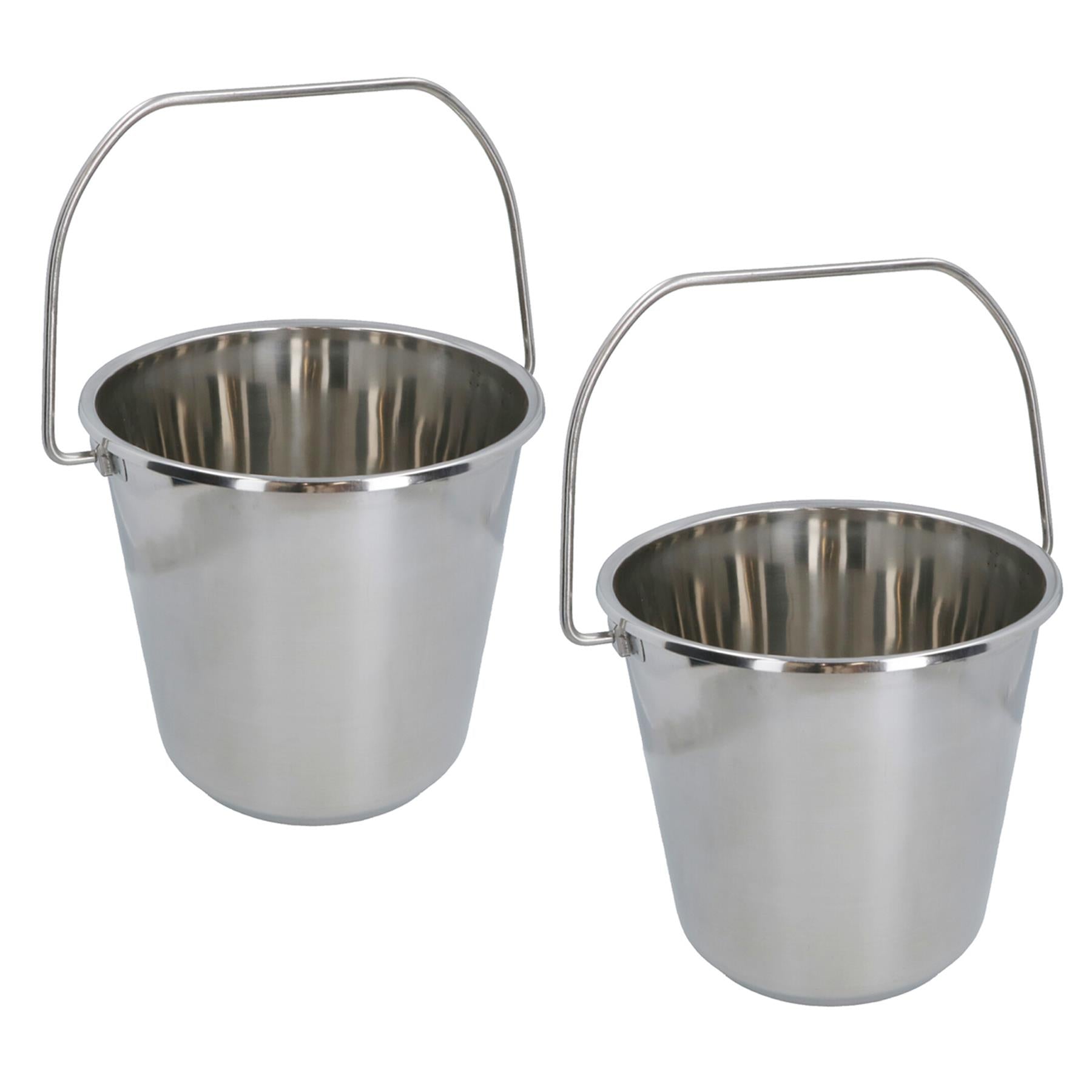 12L Stainless Steel Metal Bucket Pail Water Carrier Greenhouse Garden Plant BBQ