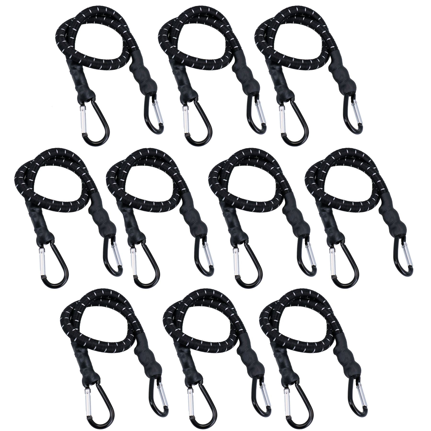 Sangle élastique de 24 po avec mousquetons en métal et support de fixation pour attache