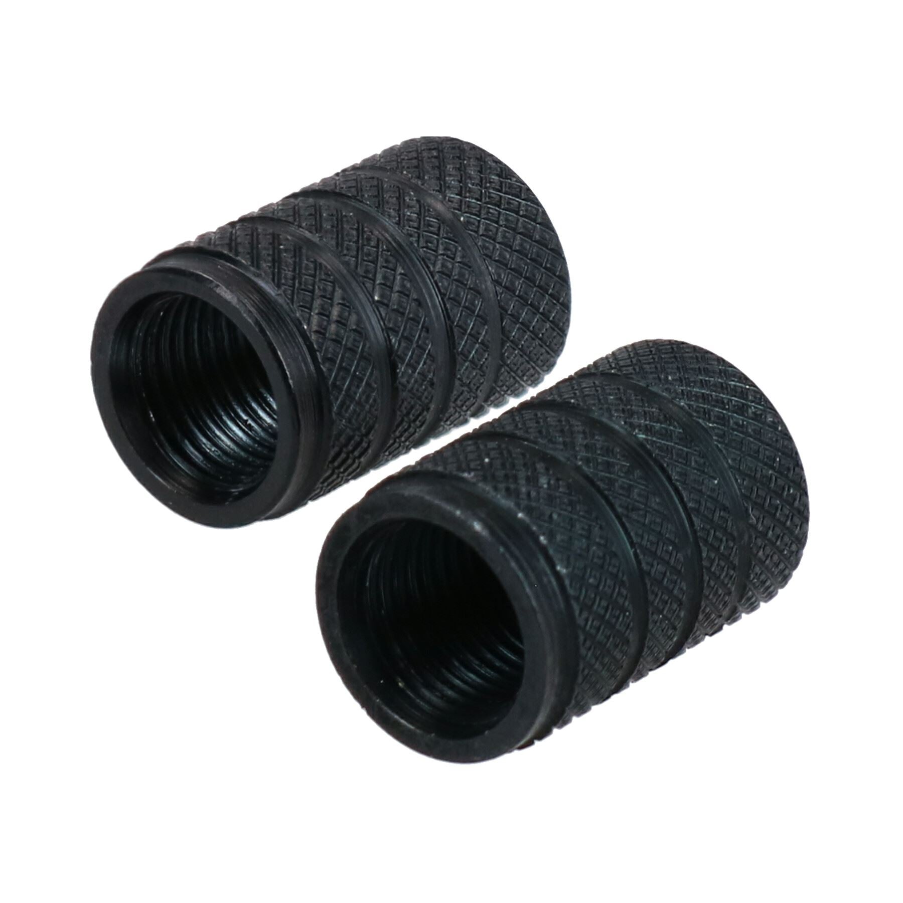 Bouchons de valve en métal noir pour roue de vélo, voiture, véhicule