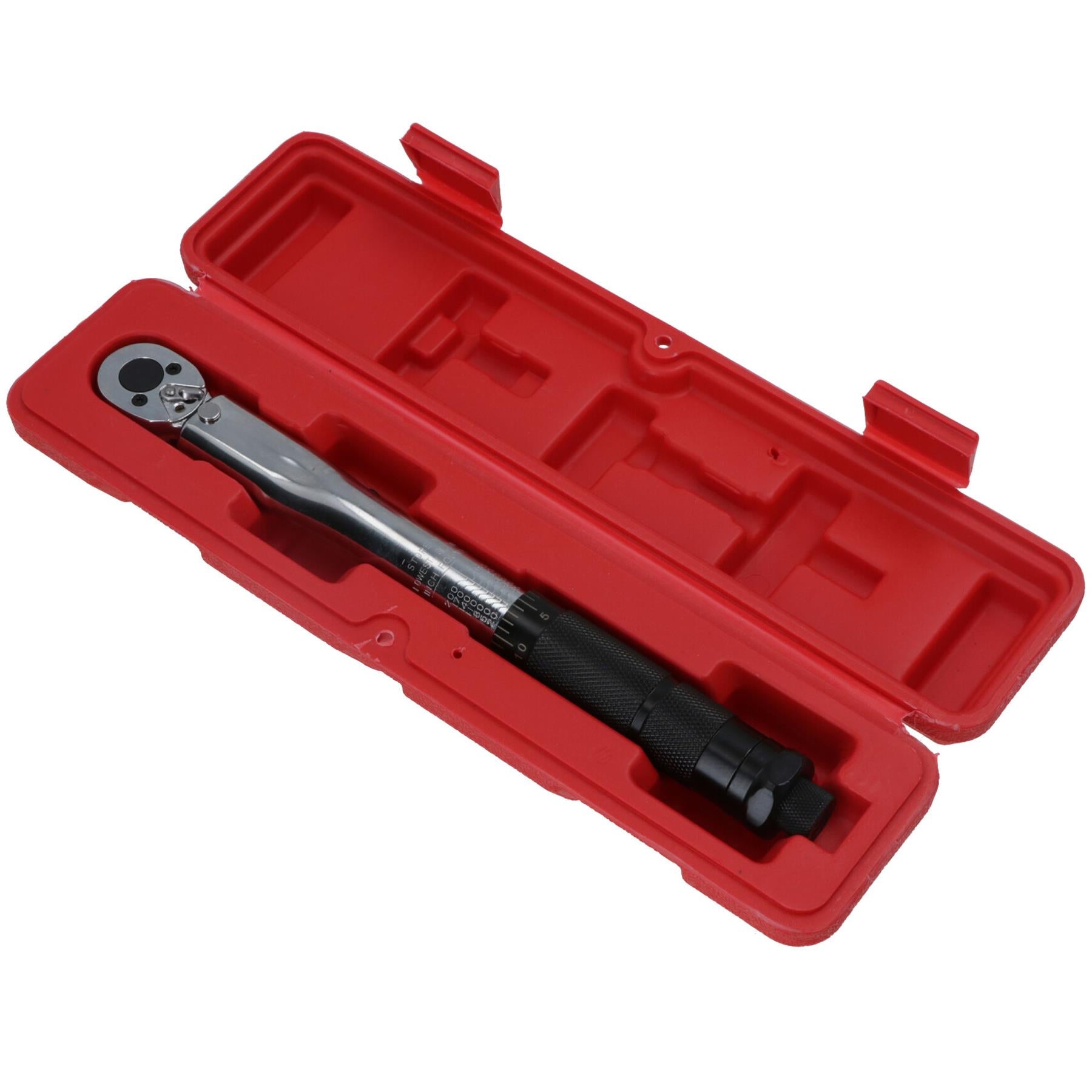 1/4in Drive Micrometer Adjustable Click Torque Wrench Ratchet 2.26 – 22.6Nm