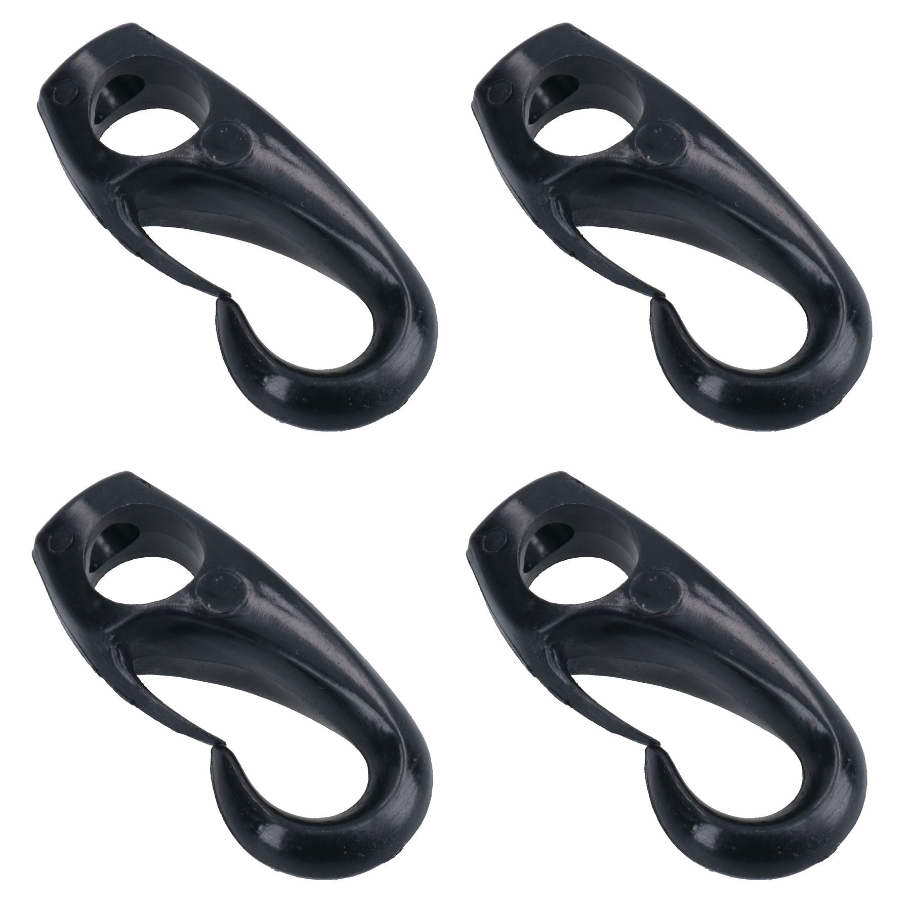 Crochet de 8 mm pour corde élastique élastique en nylon noir antirouille