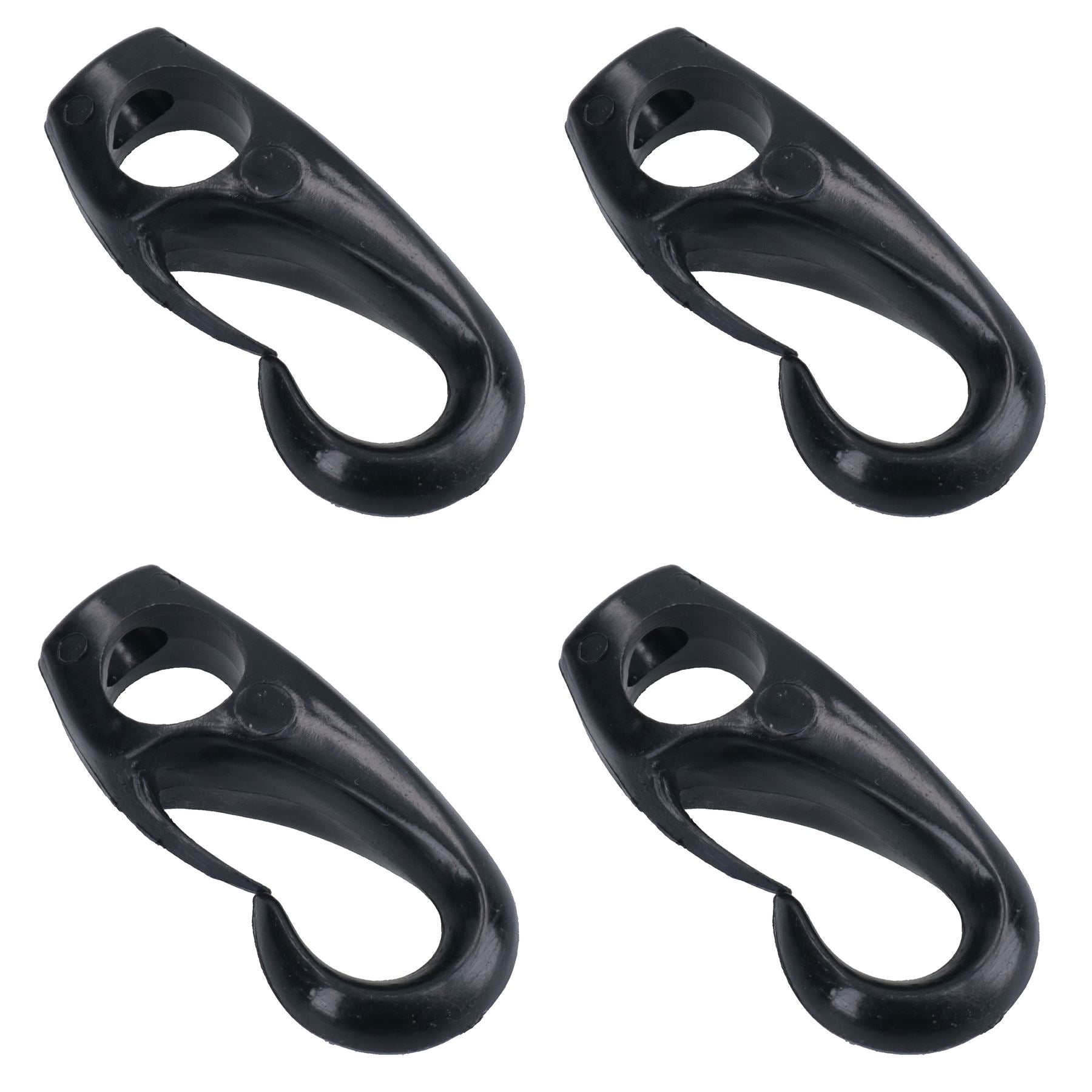 8mm Hook for Bungee Elastic Rope Shock Cord Strap Black Nylon Non-Rust