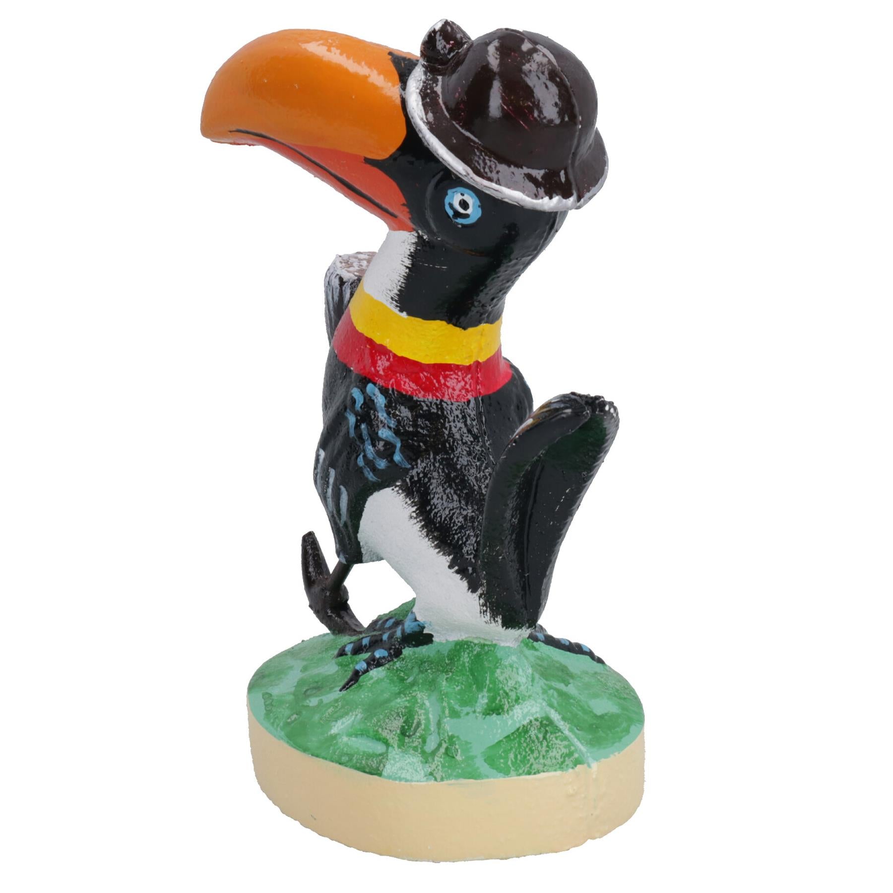 Tukan Bergmann Exotischer Vogel Gusseisen Statue Figur Trophäe Ornament Skulptur