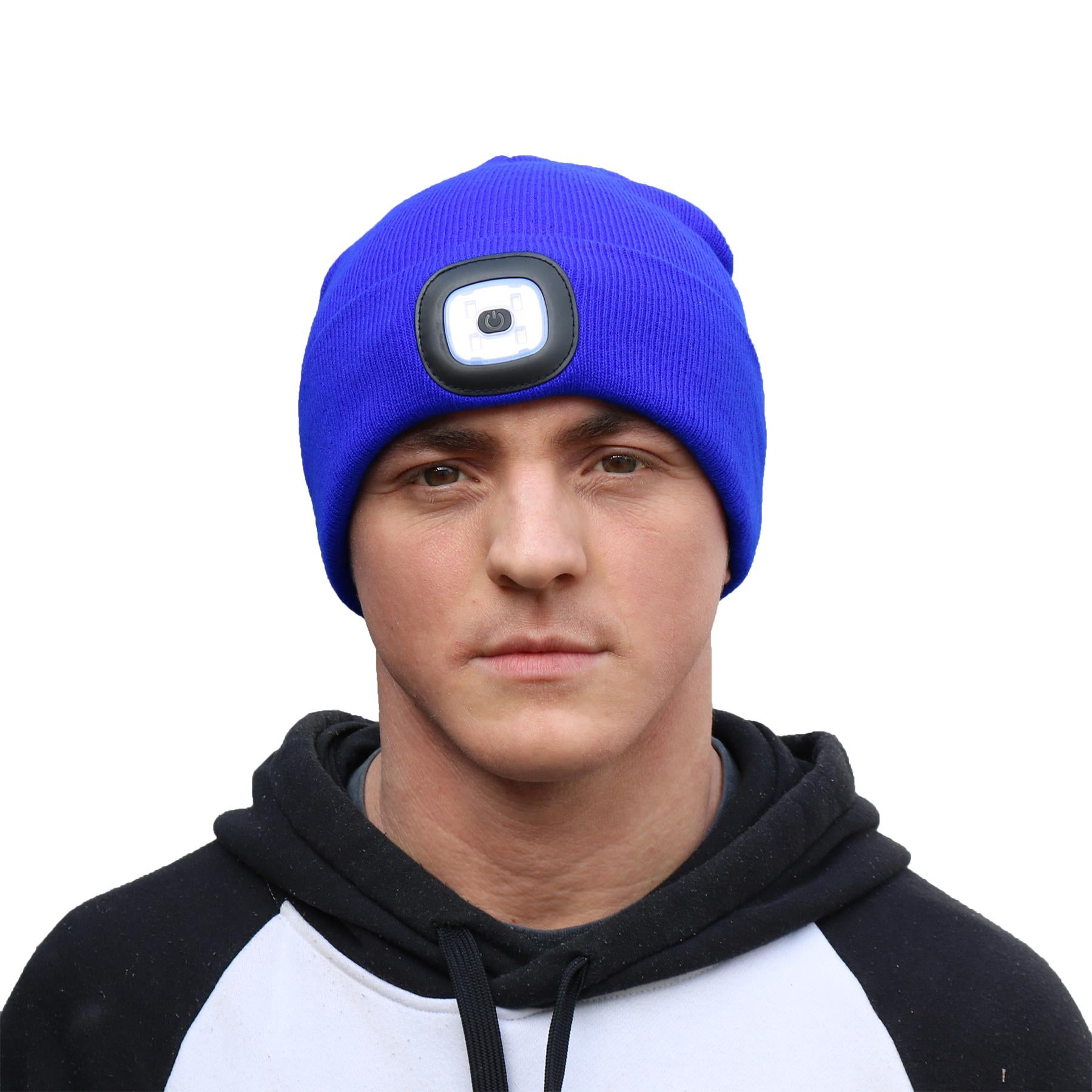 4 SMD LED Beanie Hut Licht USB Aufladbare Kopf Licht Taschenlampe Lampe Unisex