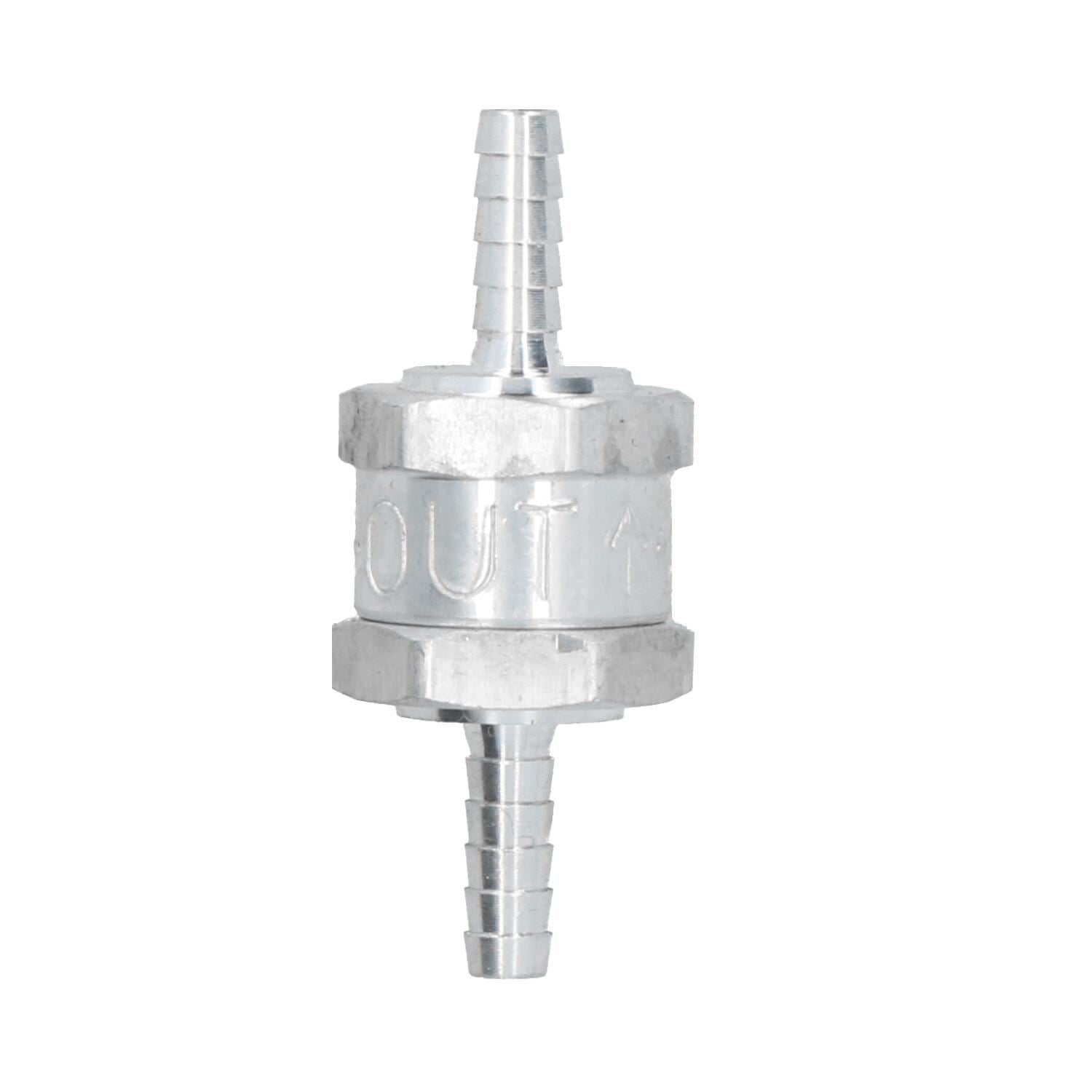 Kraftstoff-Einweg-Rückschlagventil Inline 10mm Schlauchanschluss Aluminium