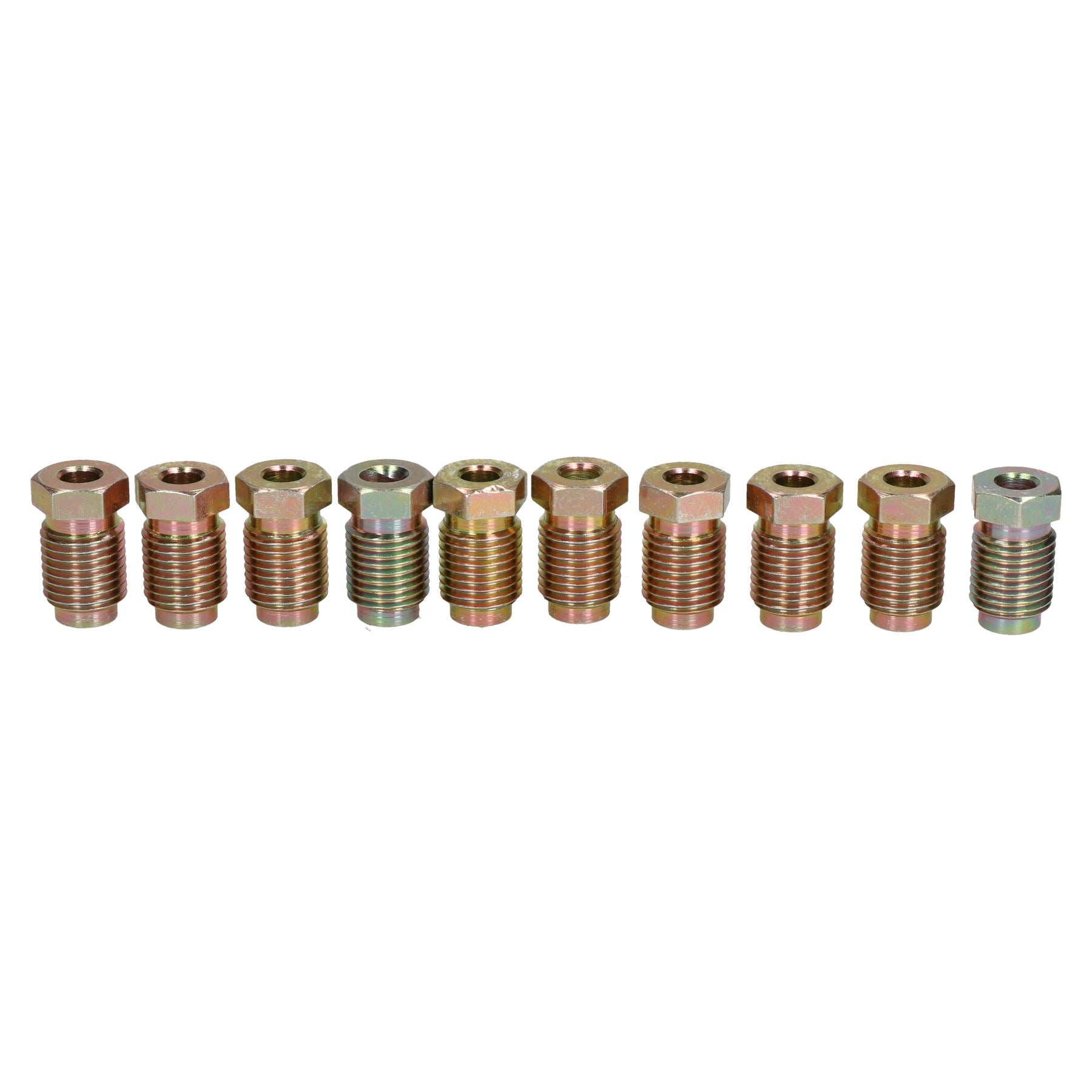 Raccords unions mâles en acier pour tuyaux de frein 14 mm x 1,5 mm pour tuyaux de frein de 6 mm 10 pièces