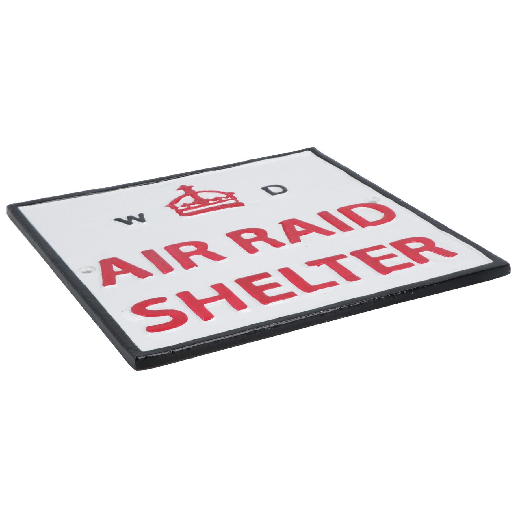 Air Raid Shelter Cast Iron Sign Plaque Door Wall House Fence Gate Garden Yard