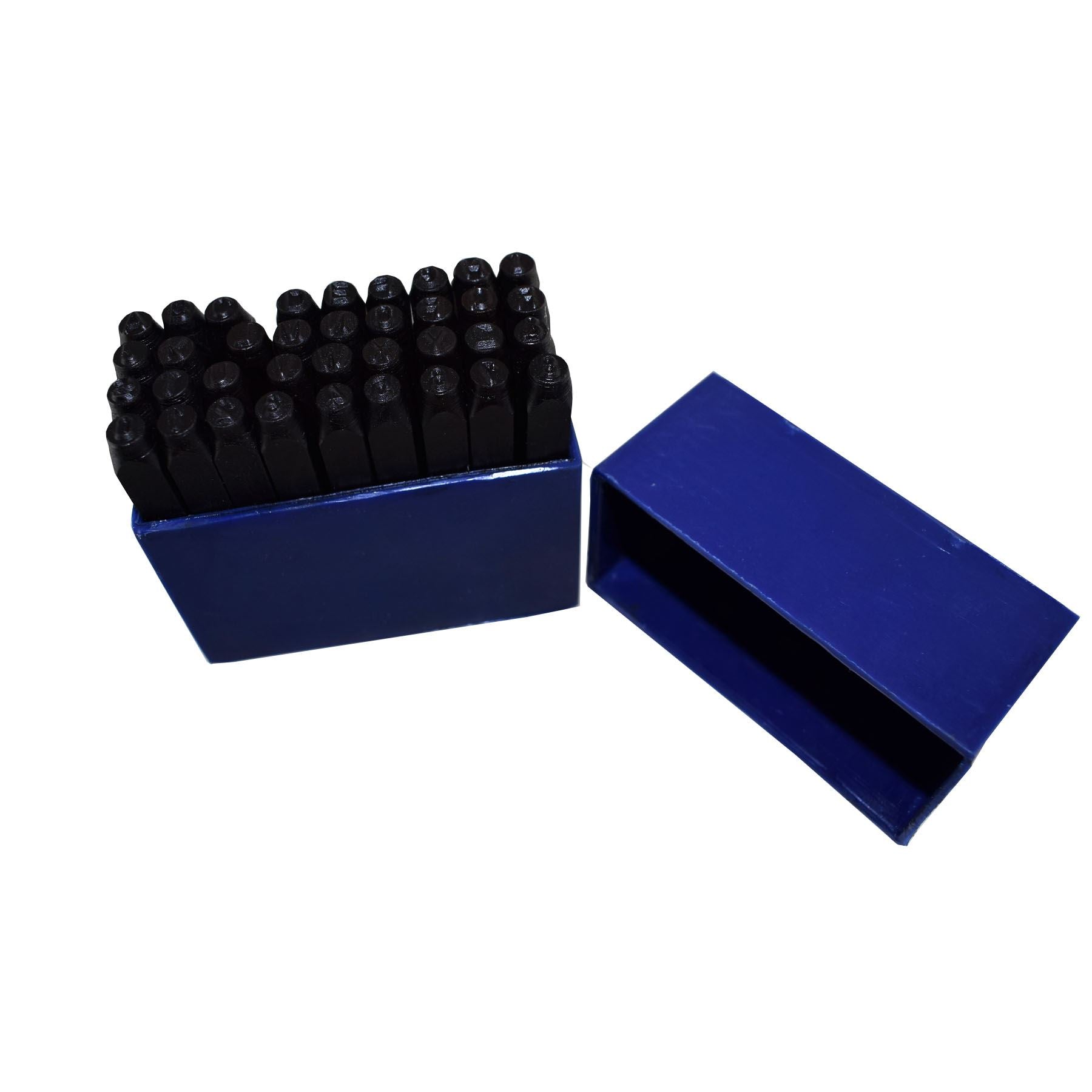 Lot de 36 tampons de marquage en acier et métal avec chiffres et lettres de 4 mm