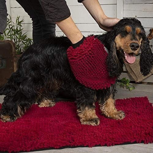 Nudel trocknen Badezeit Fellpflegehandschuh alles schlammig nass Hund Welpe