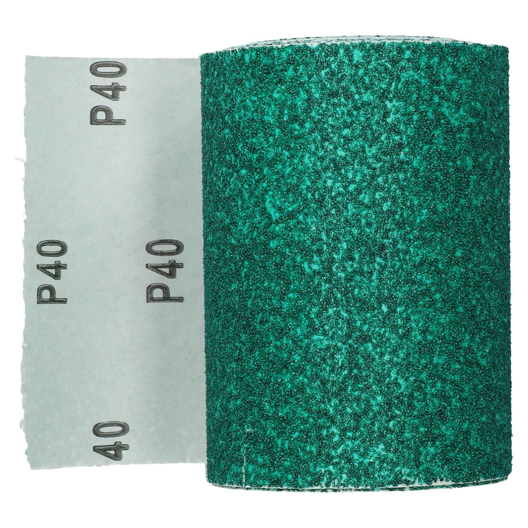 Rouleau de papier abrasif en oxyde d'aluminium 5 m x 115 mm, grain 40, papier abrasif grossier