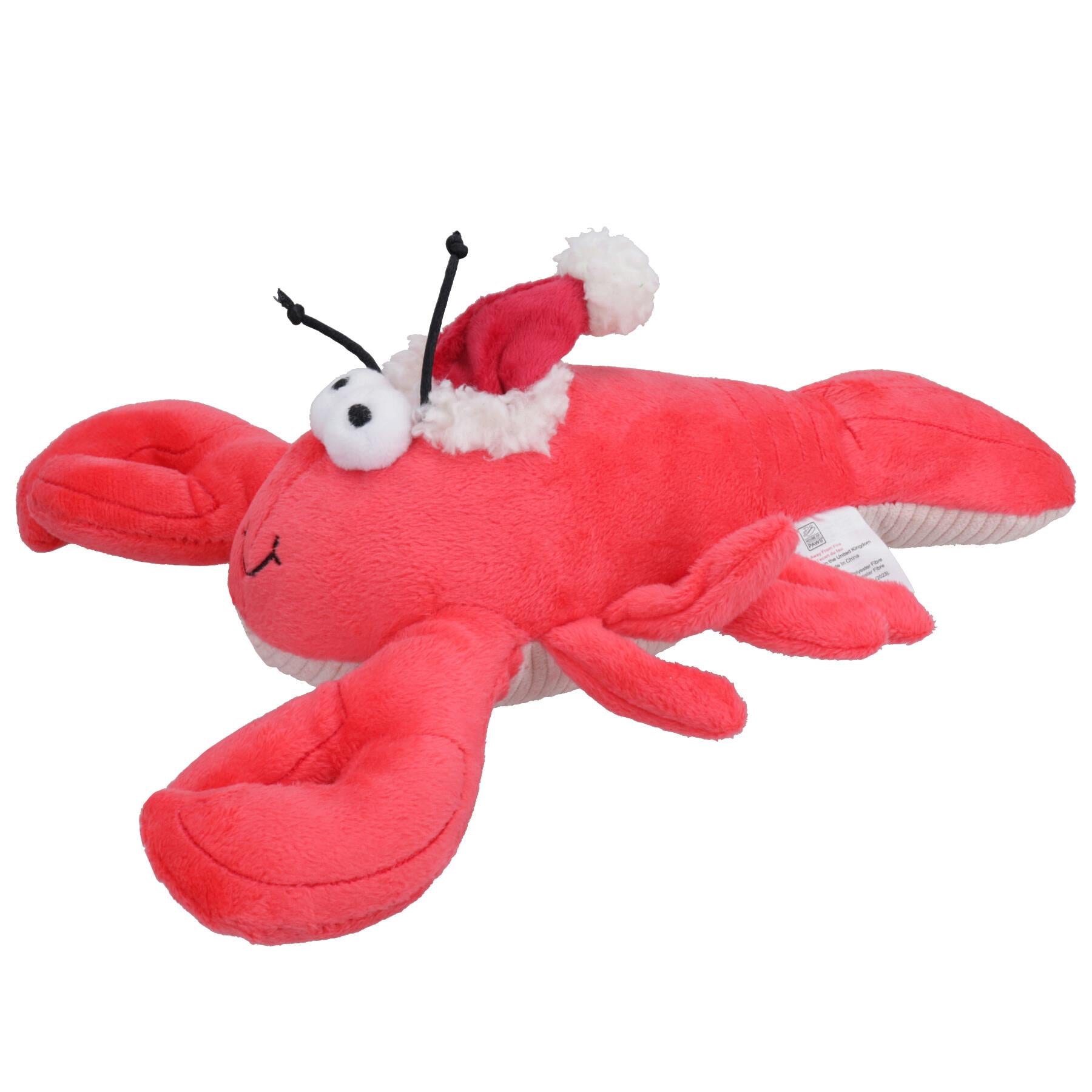 Cadeau de Noël pour chien Jouet en peluche couineur en forme de homard de Noël Cadeau de Noël pour chien