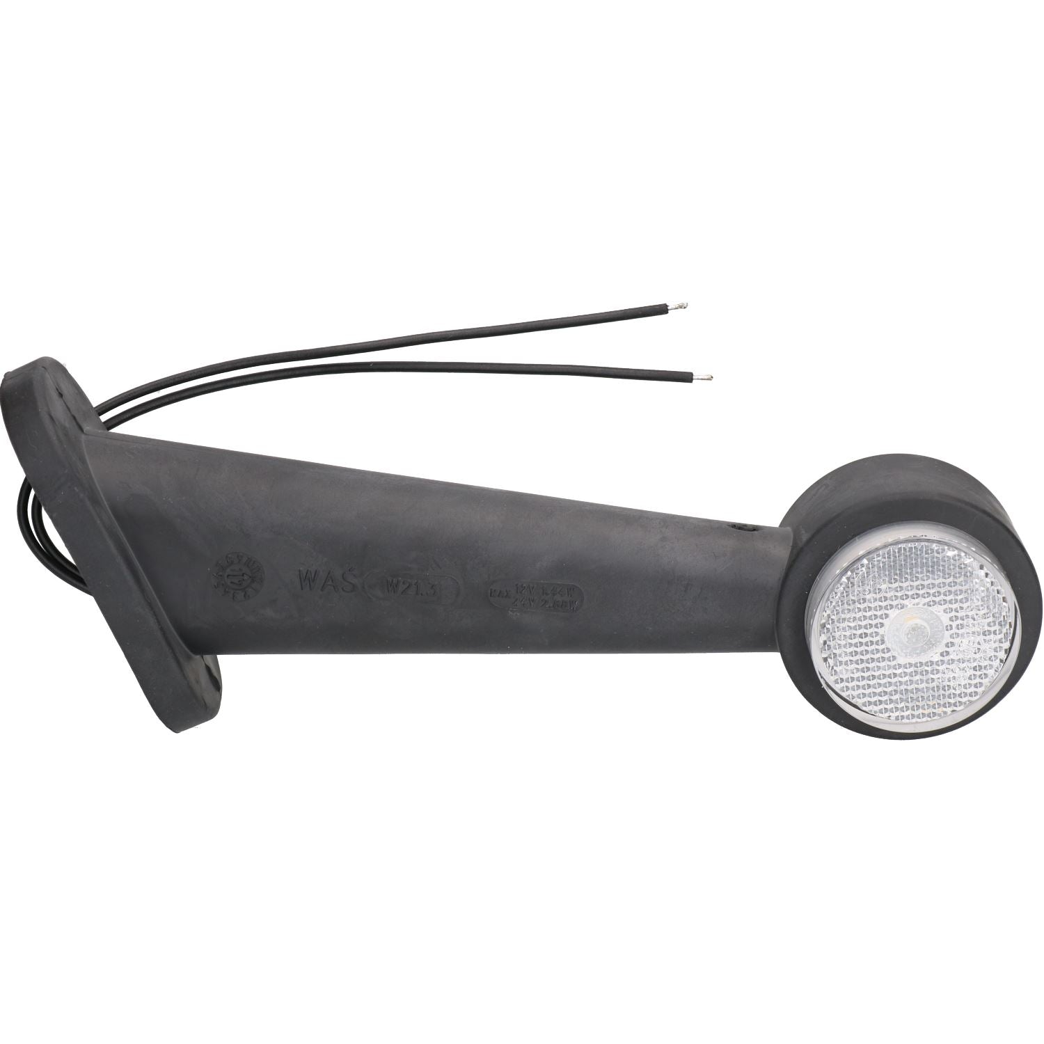 Paire de feux de gabarit avant à LED pour remorque, lampes blanches avec base en caoutchouc 12 V 24 V