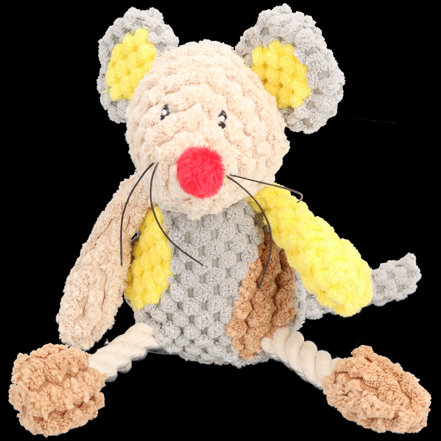 Mister Tilly Teddy & Molly Maus Hundespielzeug mit Quietsche, 23 cm und 20 cm