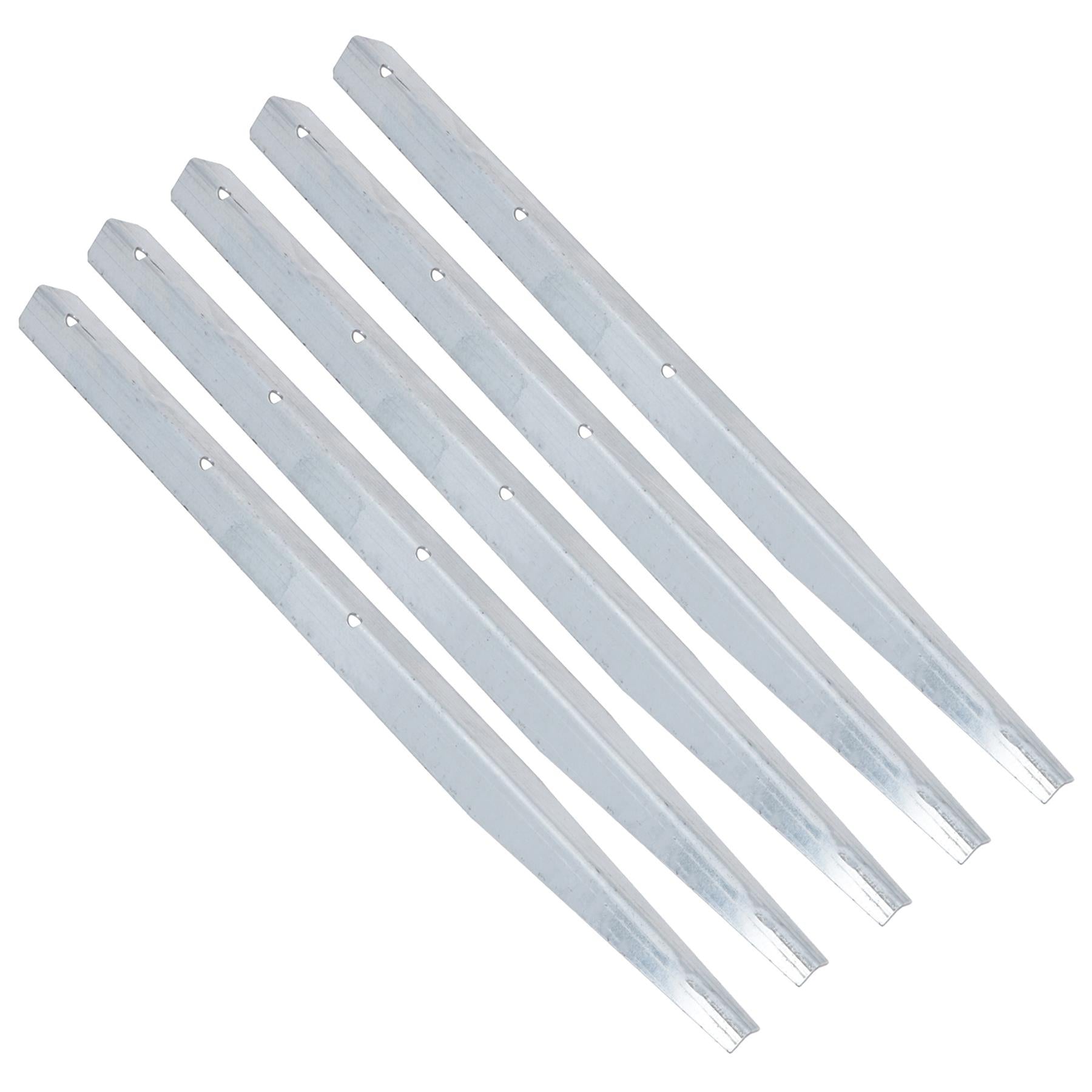 Galvanised Log Roll Pin 450mm Wooden Border Edging Garden Lawn Yard