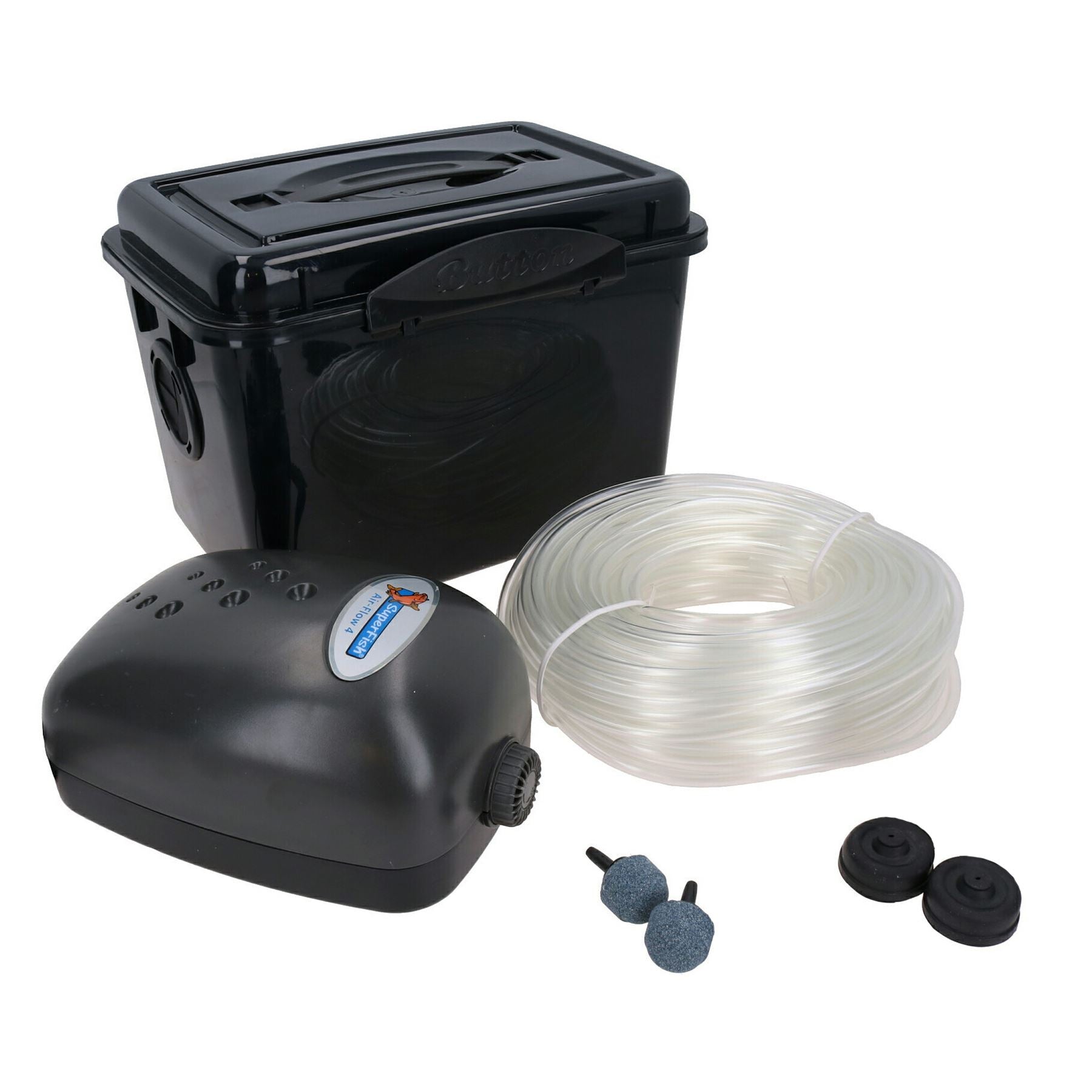 Komplette Teich-Luftpumpe Box4 4 W 240 l/h bieten frisches Wasser Spritzwassergeschützte Box