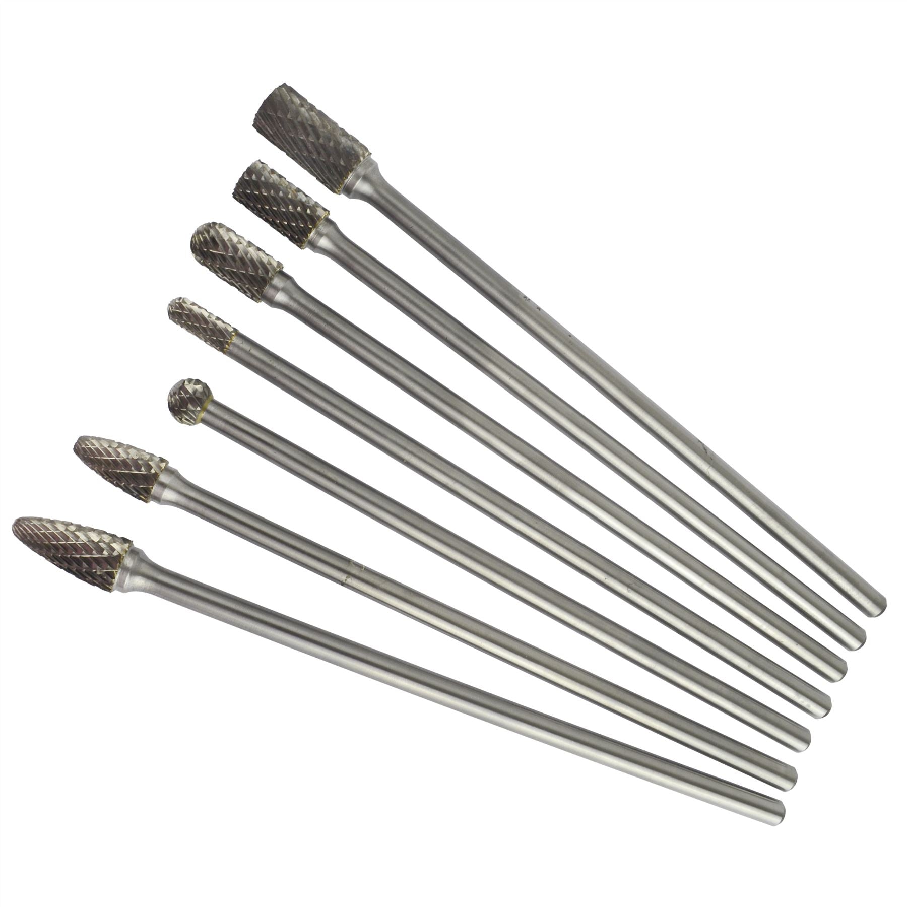 7pc Extra Long Tungsten Carbide Burr Files Remover Removal Hole Enlarger Set