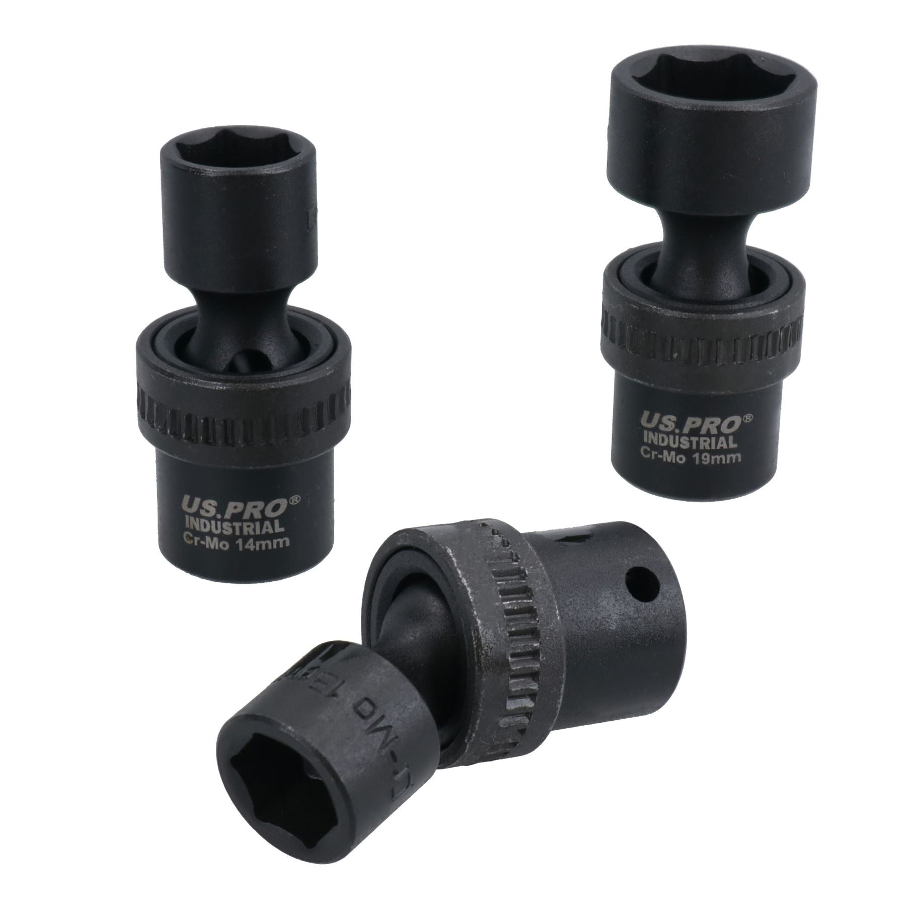 Douilles à chocs pivotantes et peu profondes métriques à entraînement 3/8 po 10 – 19 mm 10 pièces
