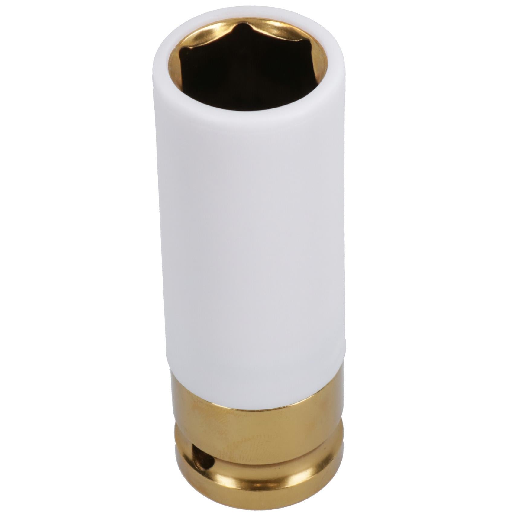 1/2 Zoll Antrieb, tiefe metrische MM-Steckschlüssel für Leichtmetall-Radmuttern, 17 mm, 19 mm, 21 mm