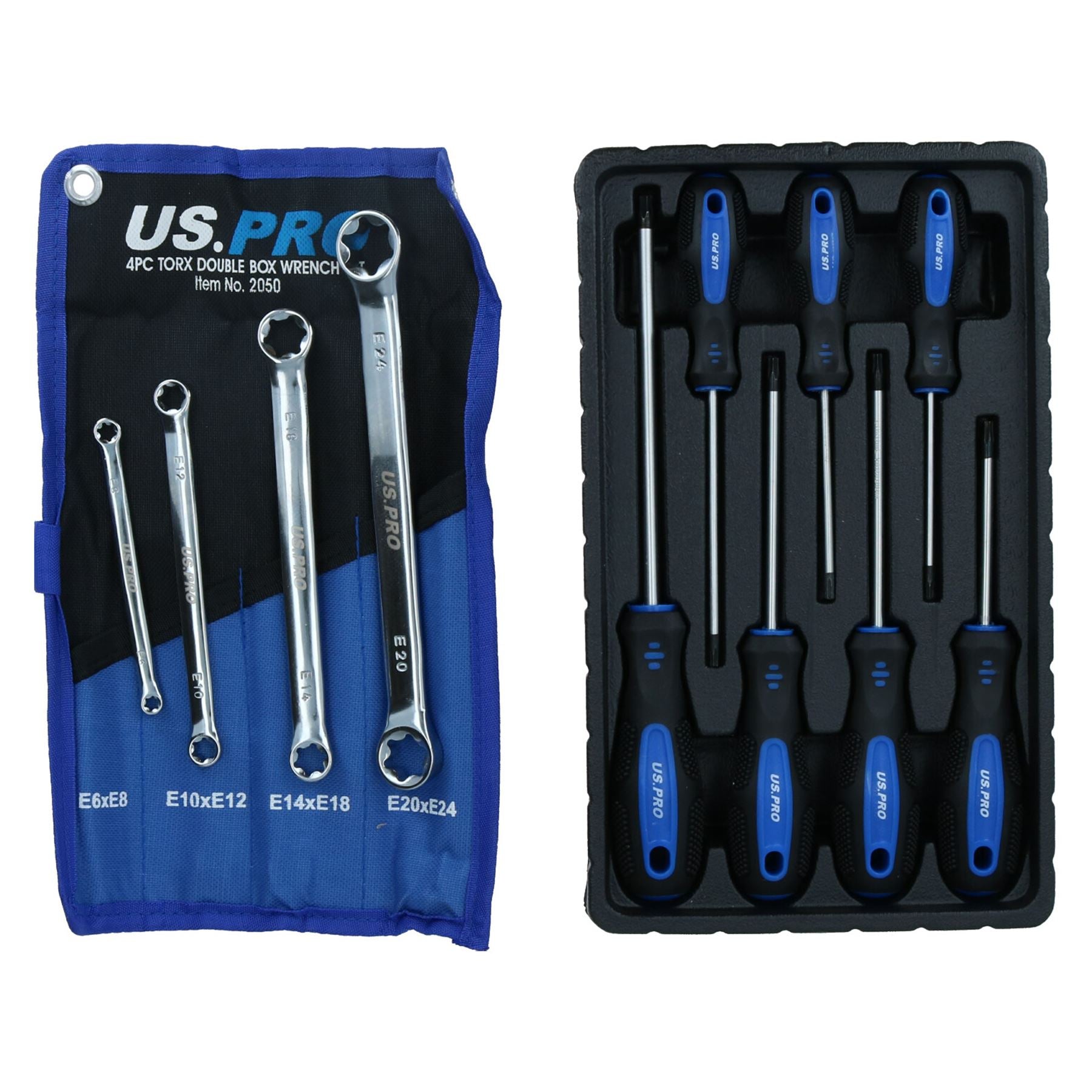 Tournevis Torx Star mâle femelle Clés plates E T10 – T30 + E6 – E24