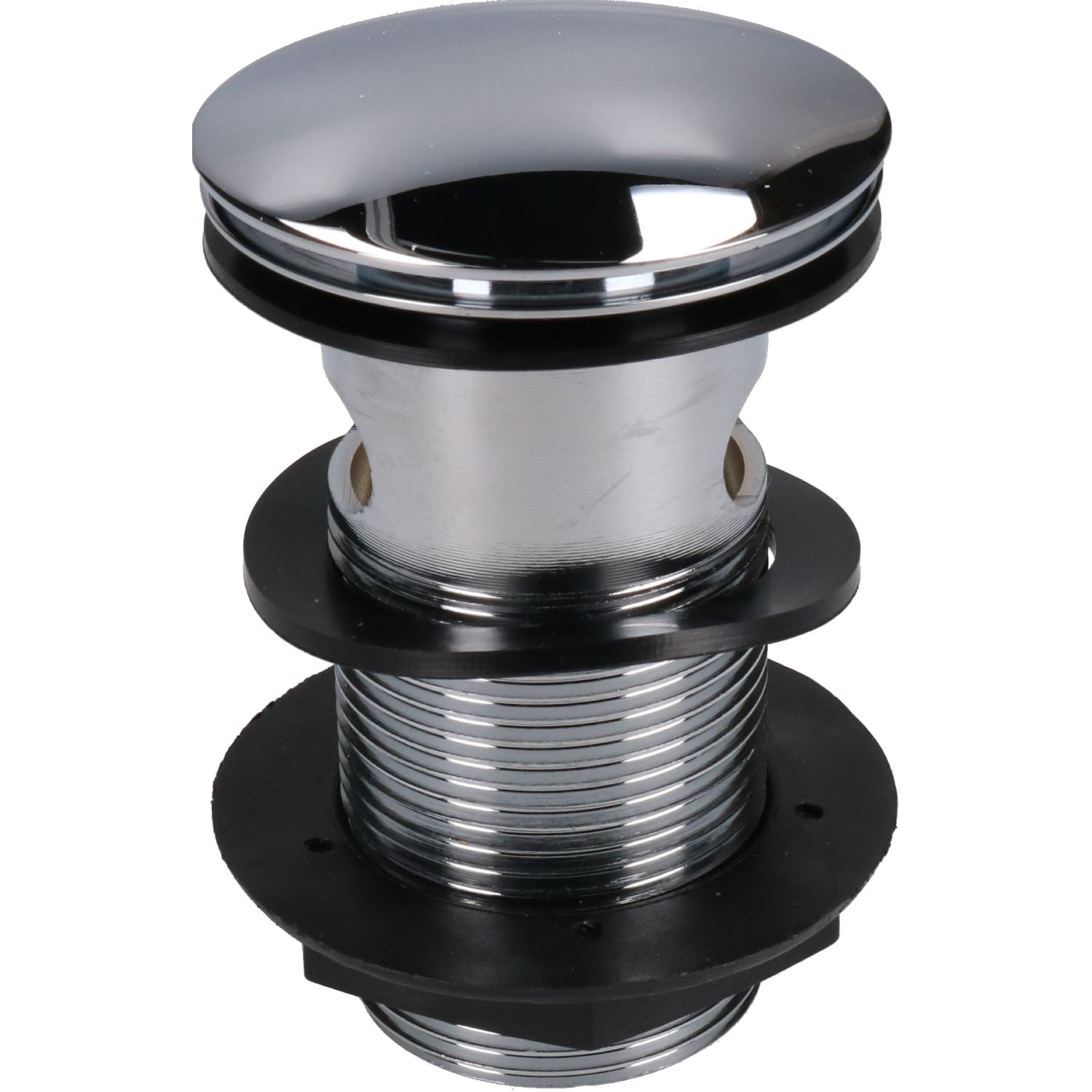 1-1/4" (32 mm) Druckknopf Quick-Clac Waschbeckenstöpsel aus verchromtem Messing mit Schlitz
