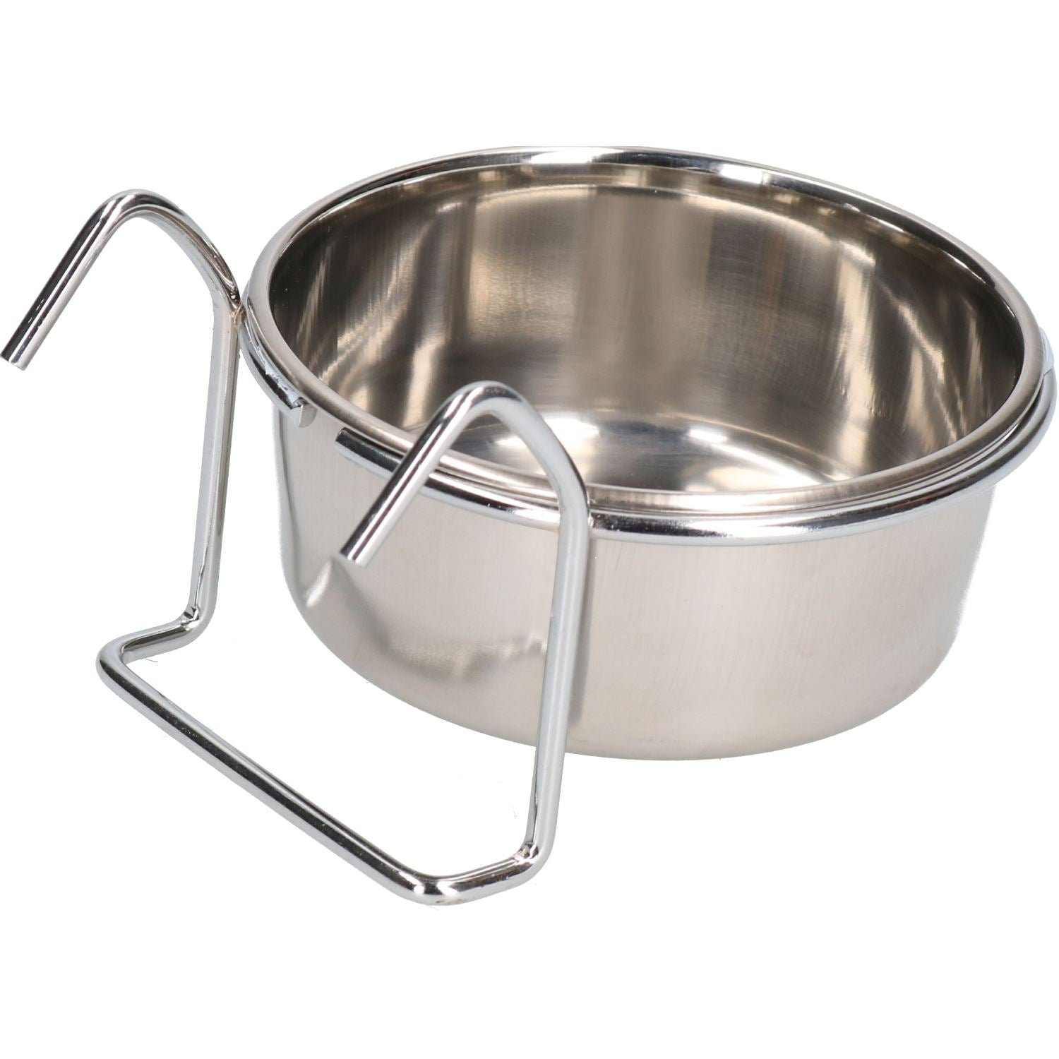 250 ml Edelstahl-Trinkbecher für Kleintiere, Hunde und Vögel mit Hakenhalter