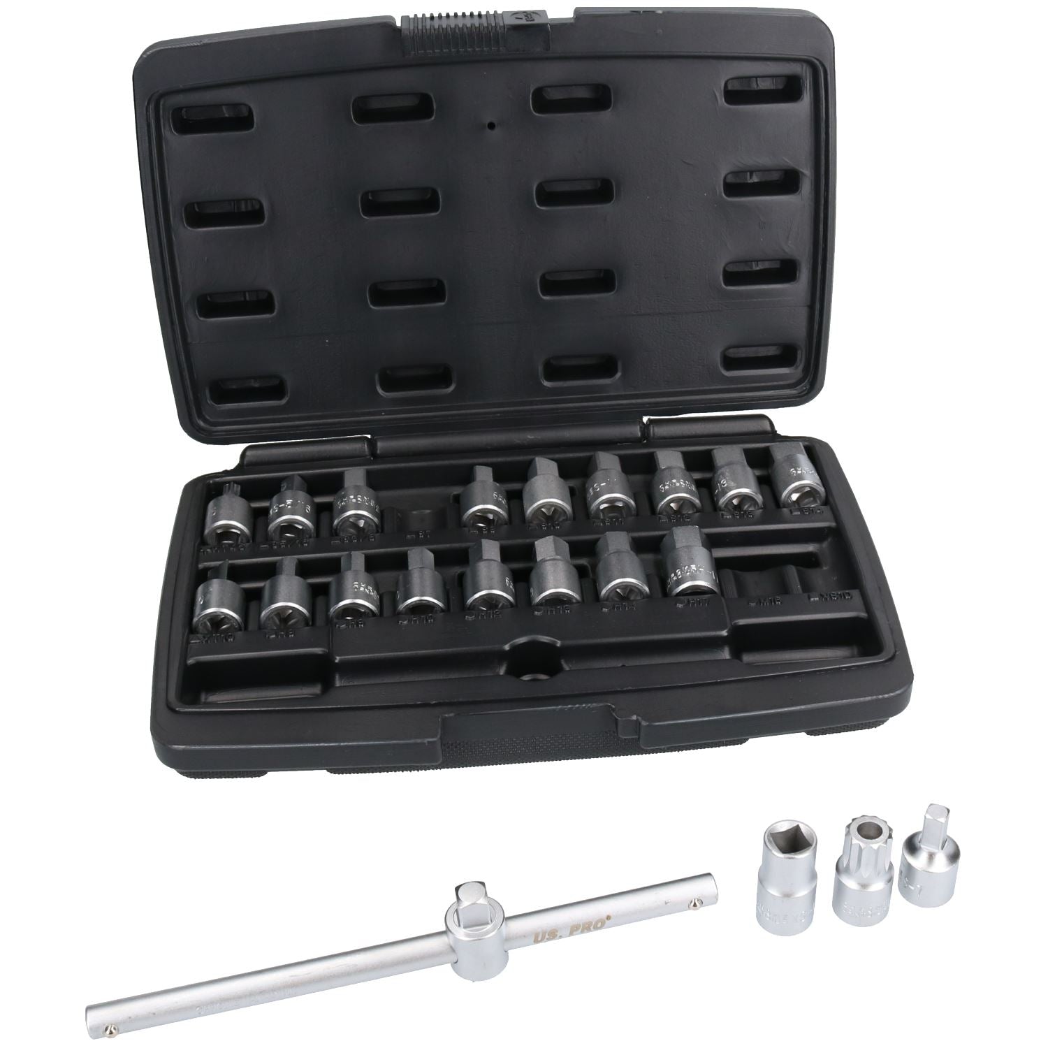 Jeu de clés de bouchon de vidange de carter principal à entraînement 3/8" pour moteurs et boîtes de vitesses, kit de 21 pièces