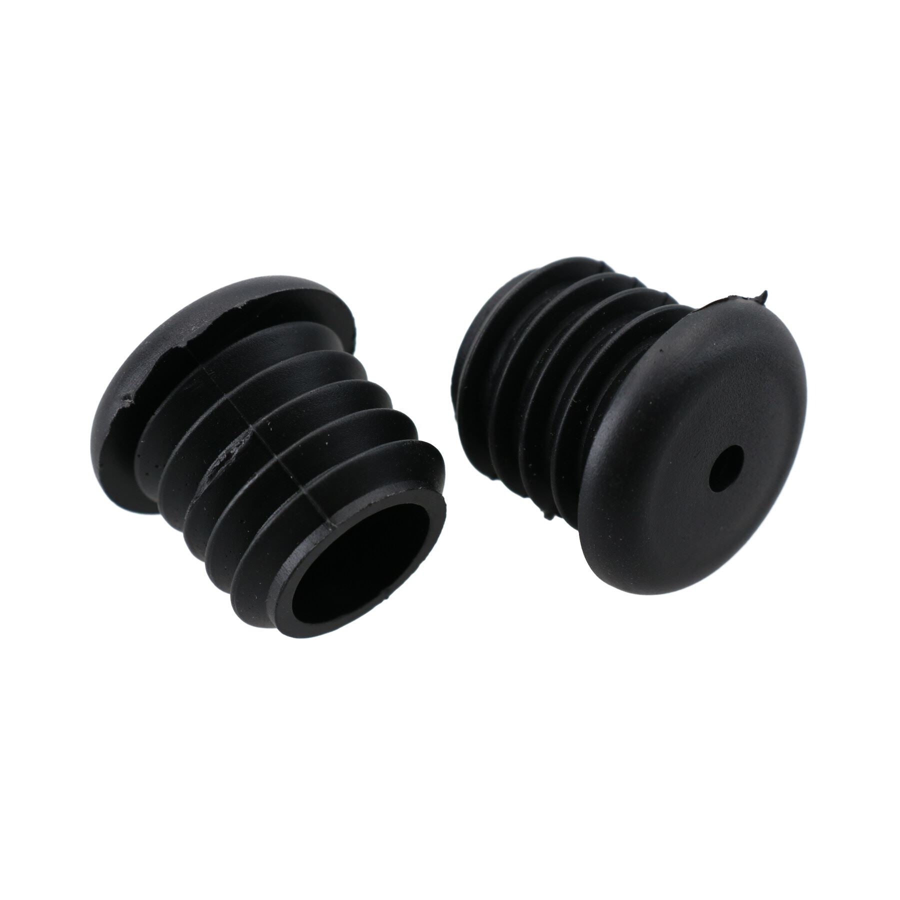 Bouchon d'extrémité en plastique pour tube de guidon noir 19 mm
