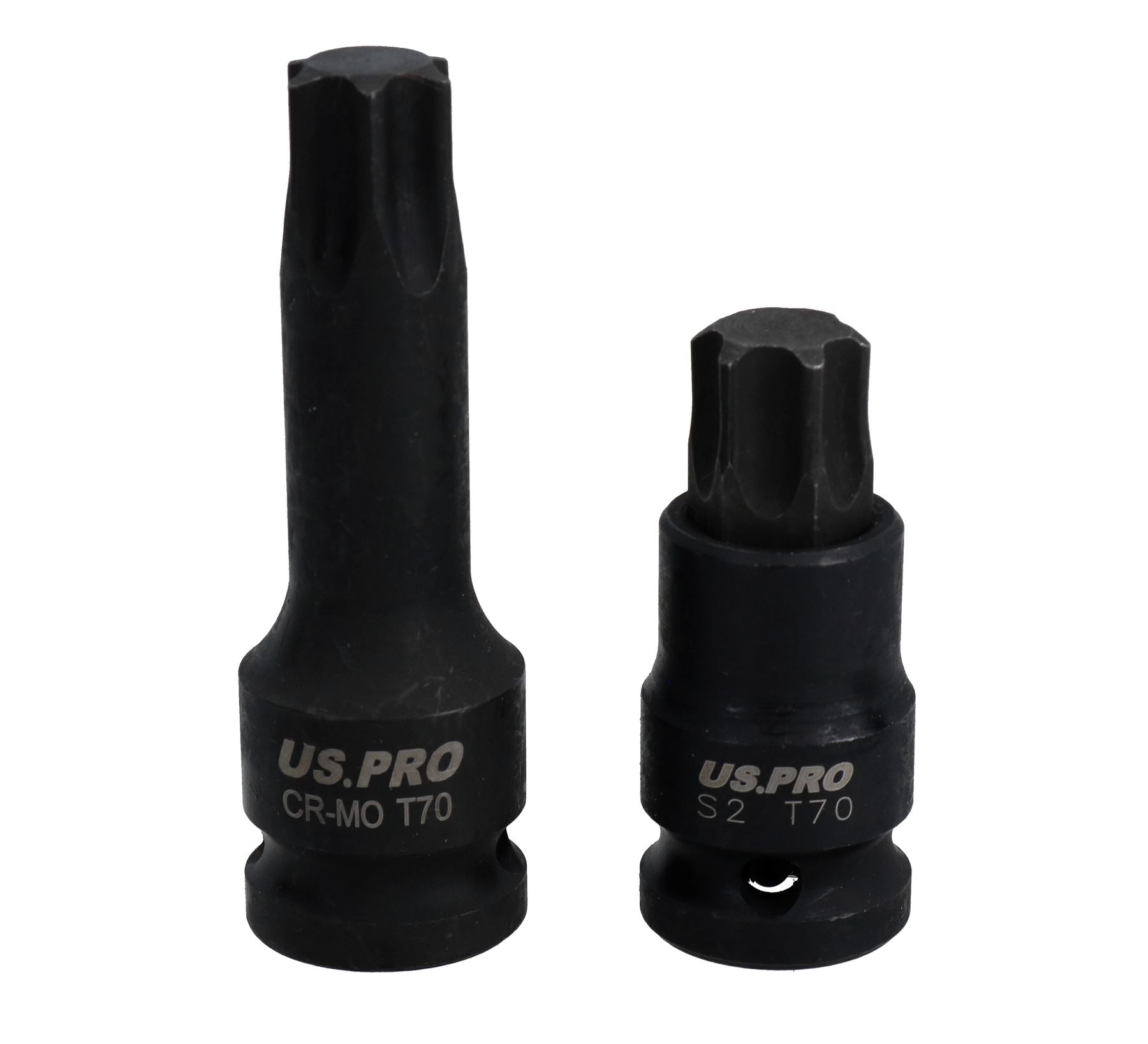 Douilles Torx mâles à impact courtes (53 mm) et longues (78 mm) T70, entraînement 1/2"