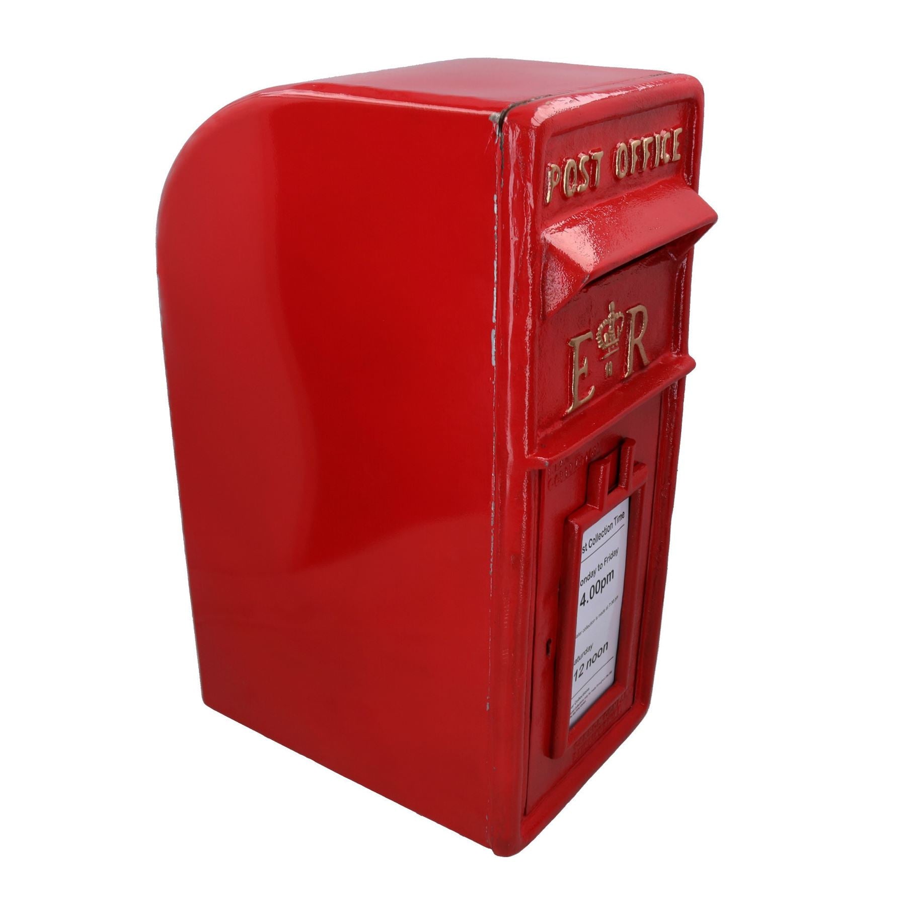 ER Royal Mail Post Mail Letter Box Replica Cast Iron Red Lockable Damaged Paint
