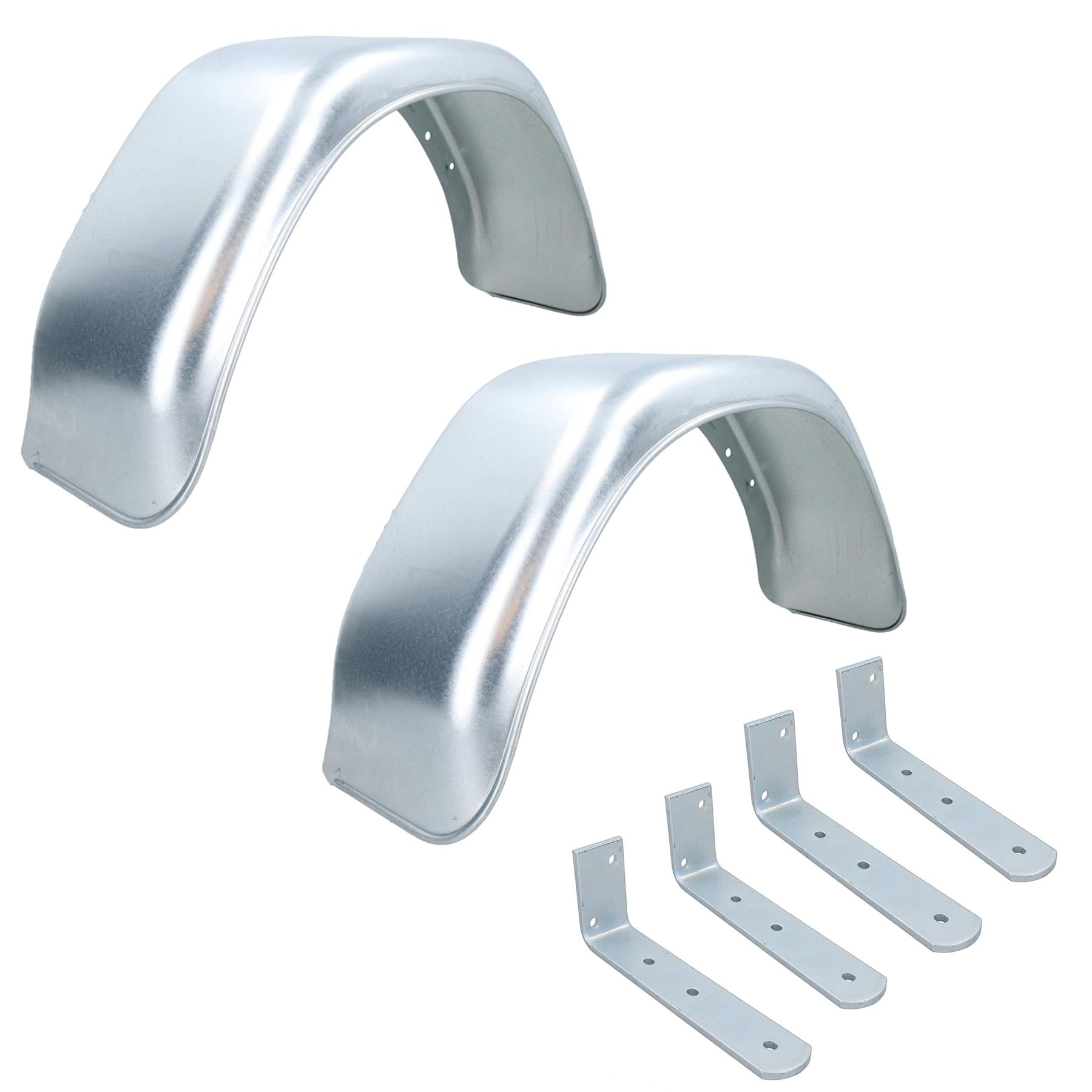 13" Metall-Kotflügel (Paar) versetzte Passform & 4 GROSSE Halterungen