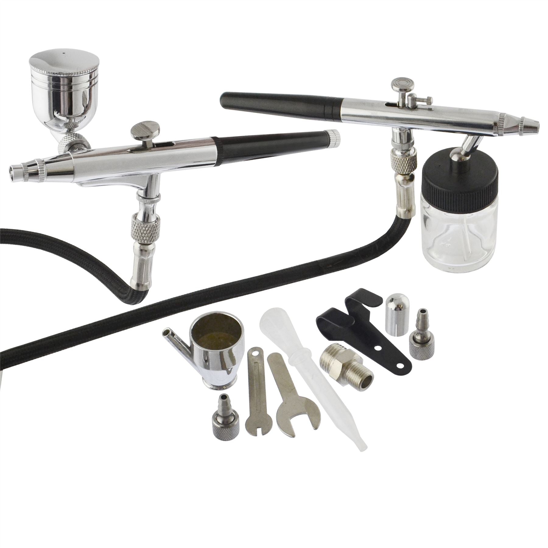 Kit complet de pistolet à air comprimé à double action avec buse de 0,3 mm et peinture pour loisirs