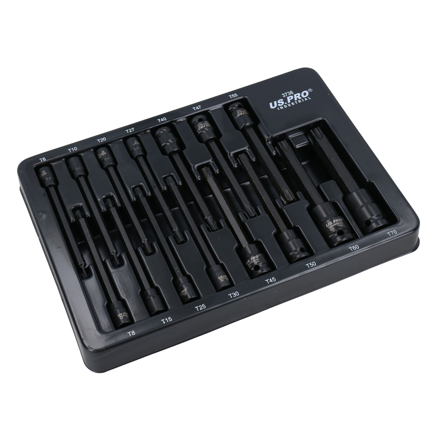 Extra lange, schlagfeste Torx-Stern-Bit-Steckschlüsselsätze, gemischter Antrieb, T6 – T70, 15-teilig