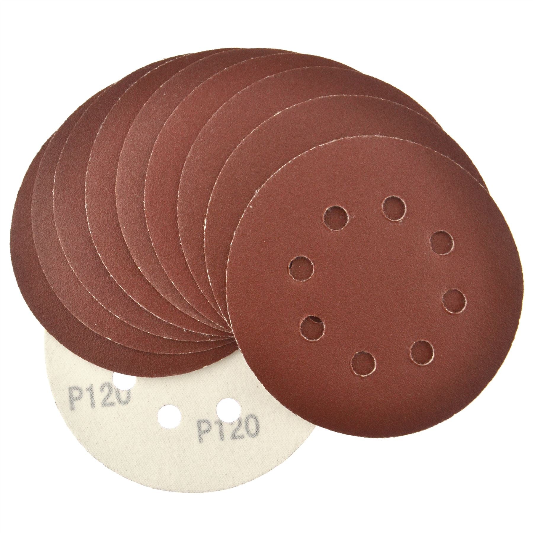 Klett-Schleifscheiben, Exzenterschleifer, DA-Handschleifer, 125 mm, 120er-Körnung, 10 Stück