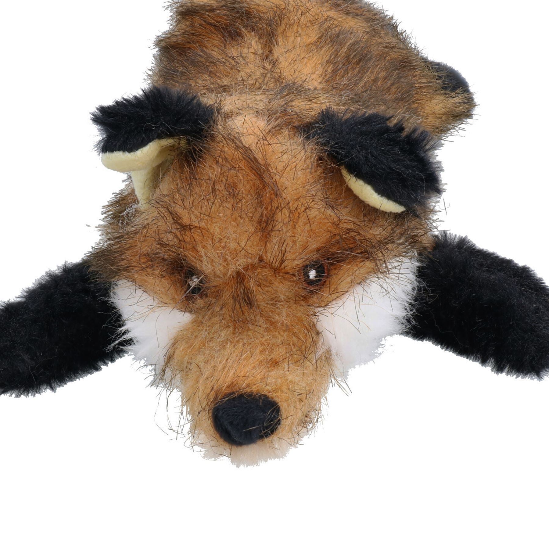 Klassisches Hundewelpen-Spielzeug, weicher Plüsch, großer Fuchs mit Quietscher