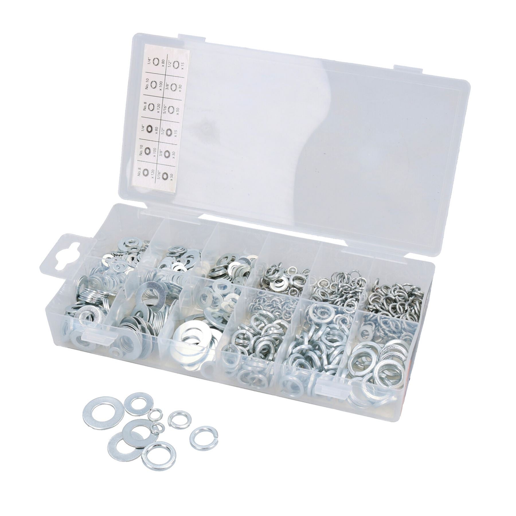 Assortiment de rondelles plates et à ressort, métriques et impériales, kit de 790 pièces