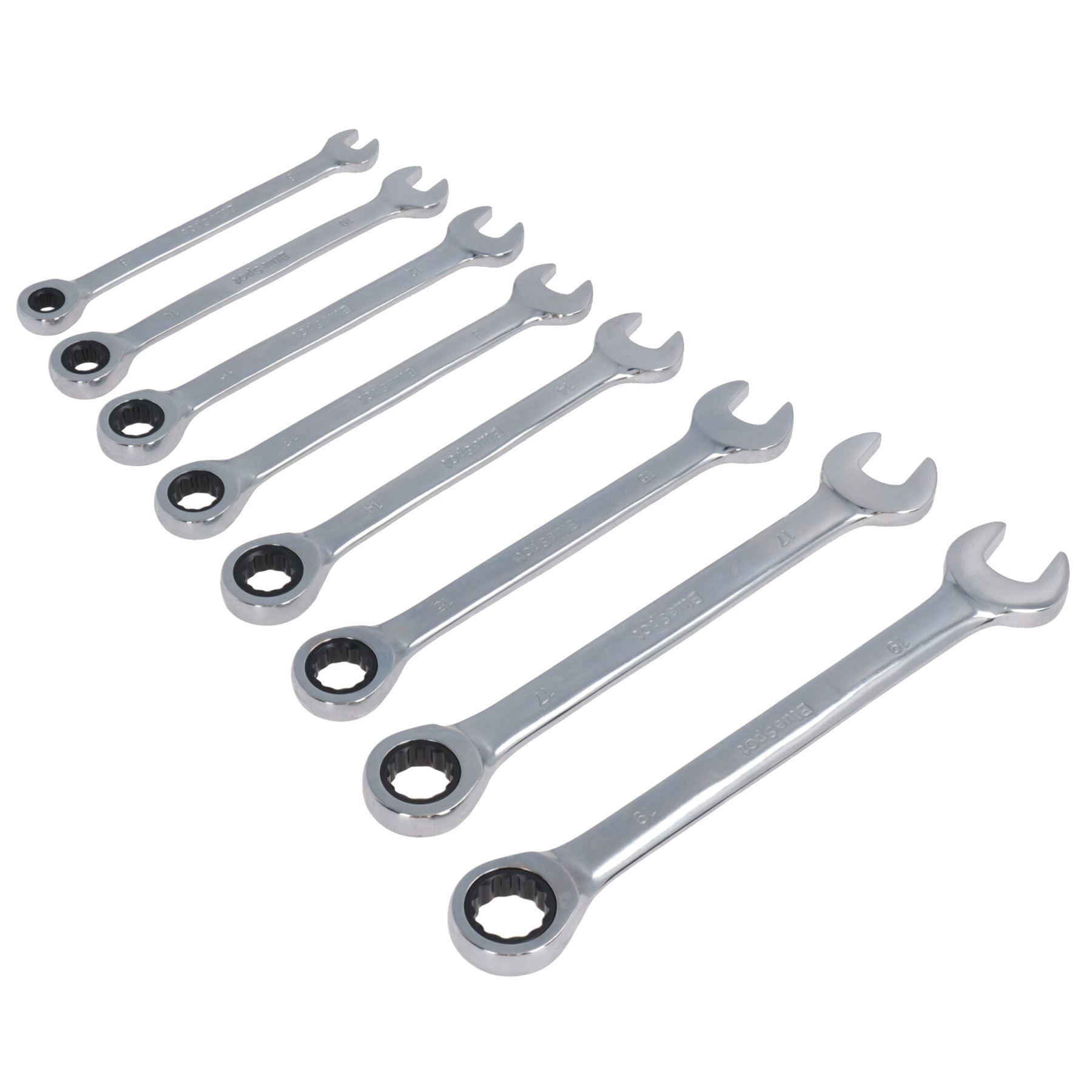 Clé à cliquet à engrenages combinés métrique MM à 12 pans
