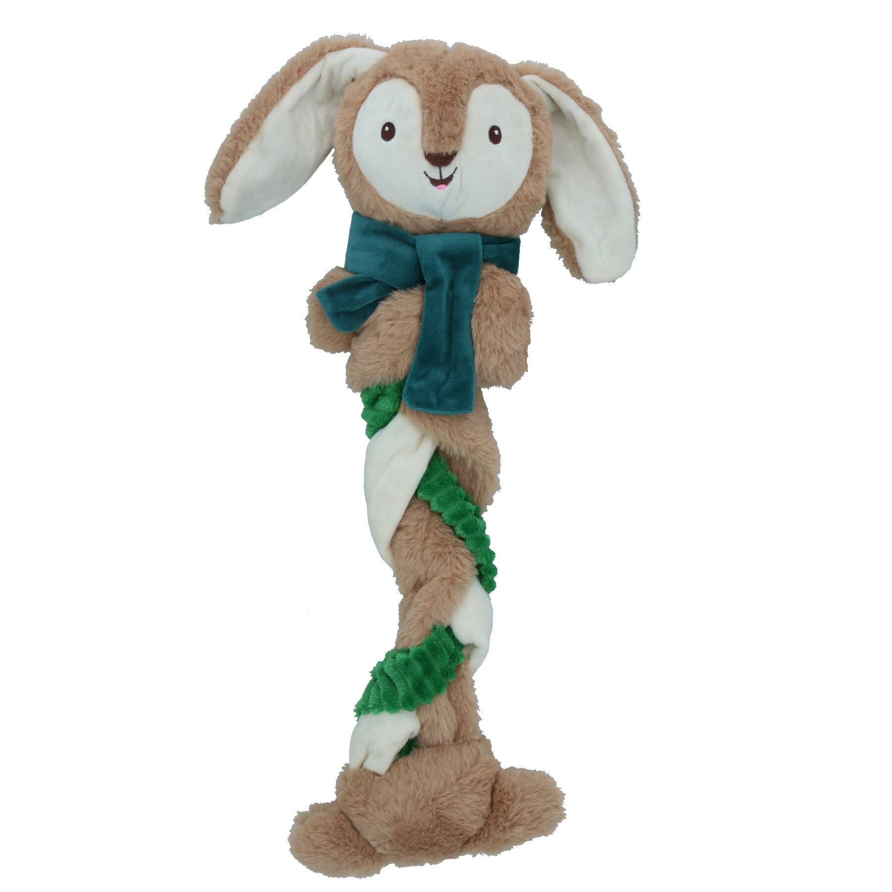 Cadeau de Noël pour chien, lapin tressé, peluche extra longue qui couine, jouet de jeu, cadeau de Noël