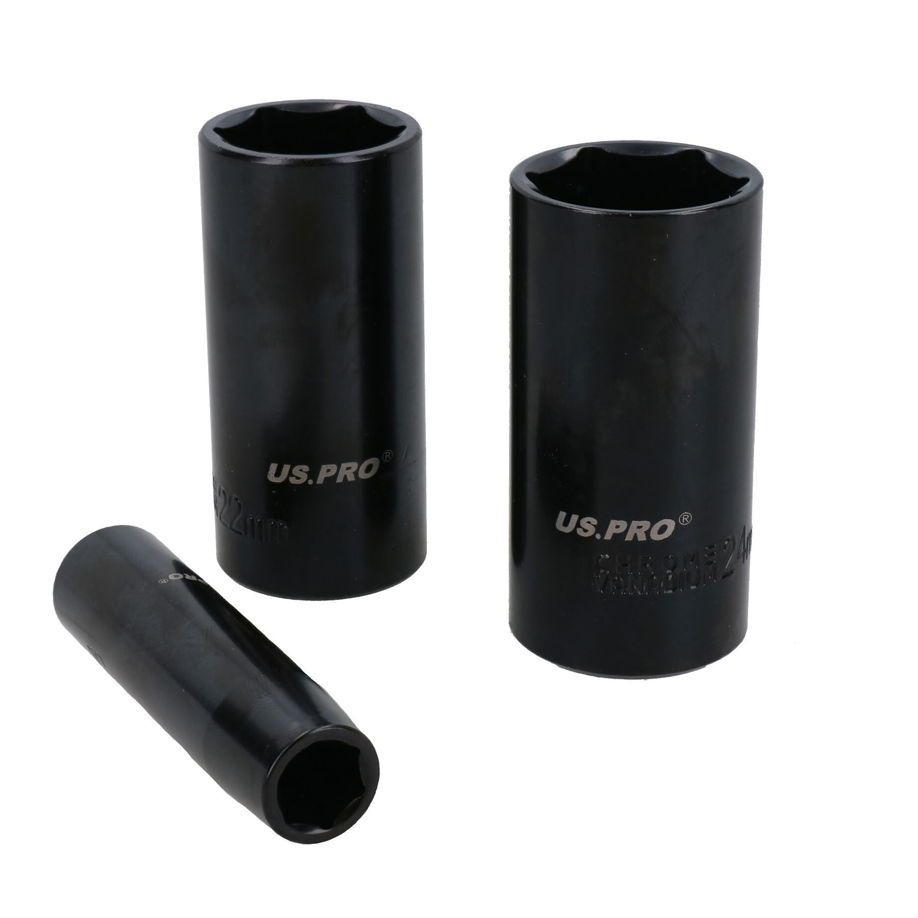3/8" Antrieb Tiefe metrische Schlagnüsse MM 6-seitig 10mm - 24mm 10-teiliges Set