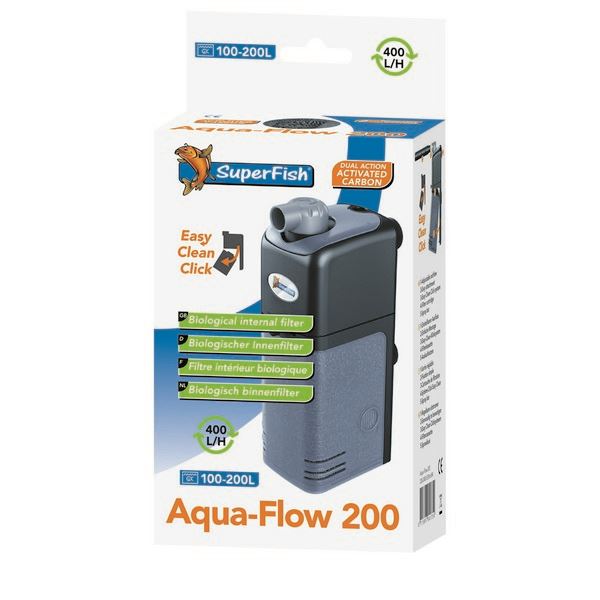 Aqua Flow 200 Dual Action Internal Aquarium Filter Fish Tank Filter 400L/H