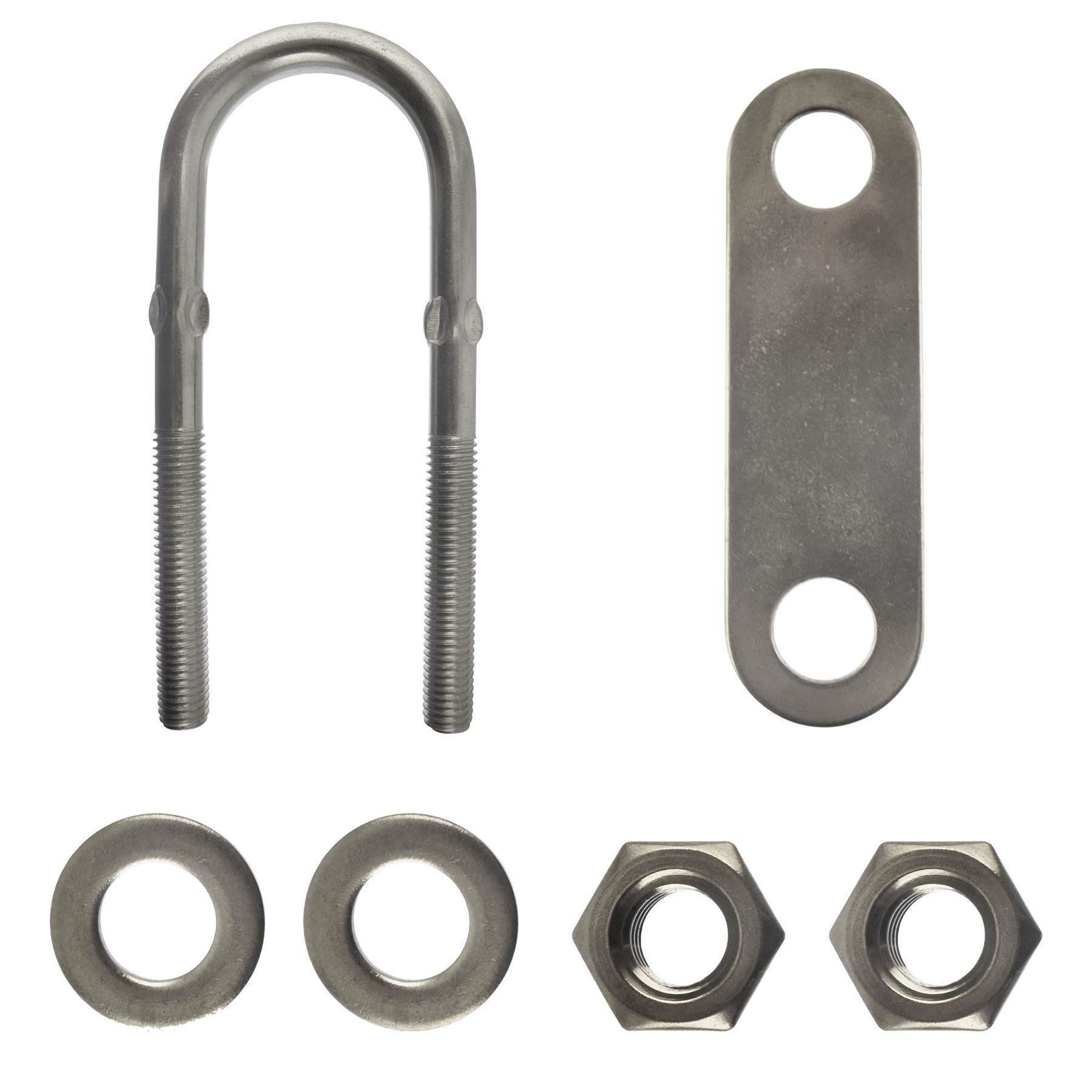 Boulons en U / Boulons en N M10 40 mm x 122 mm en acier inoxydable de qualité marine pour remorque de bateau