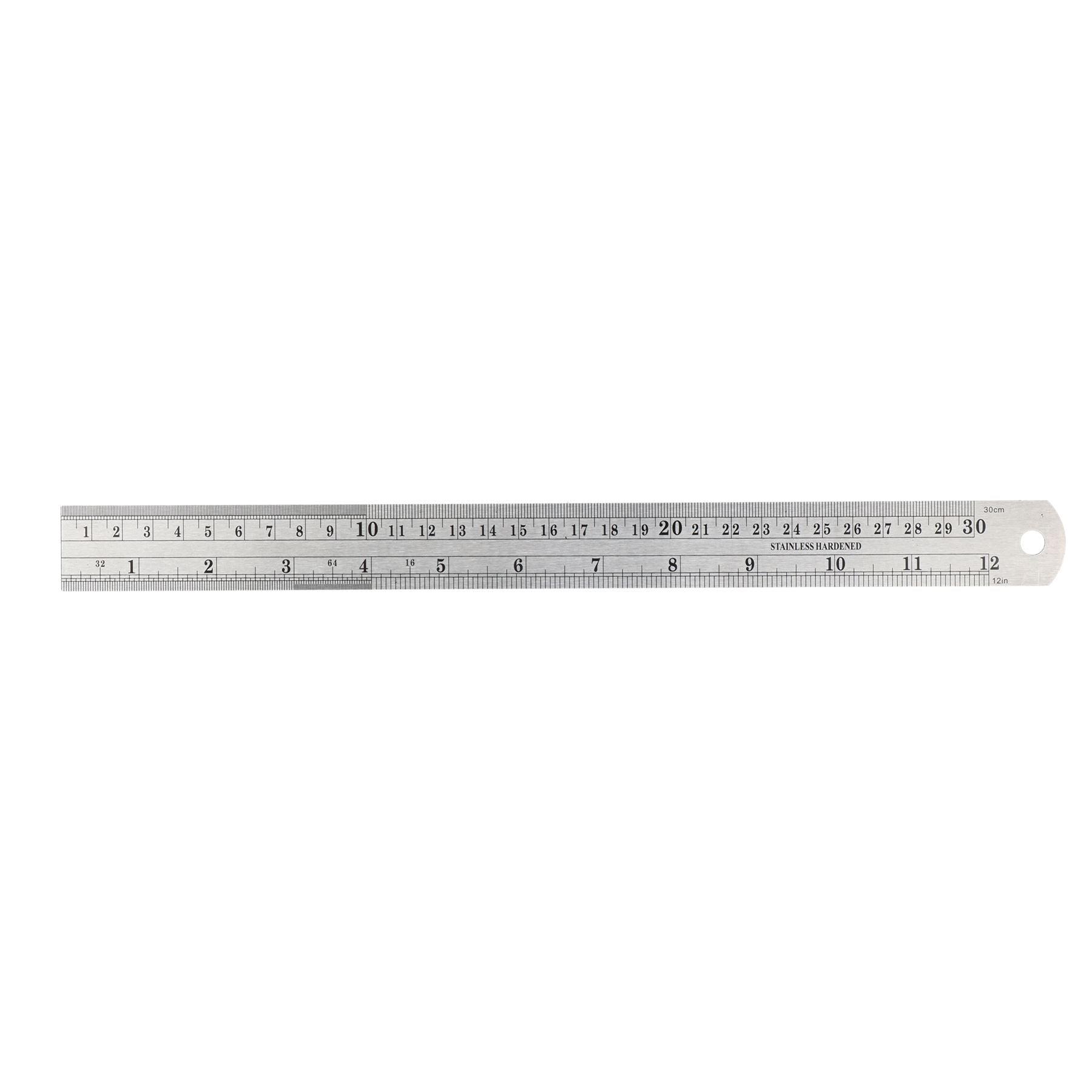 12" Stainless Steel Measuring Ruler Metric Imperial Measurements Measure Rule