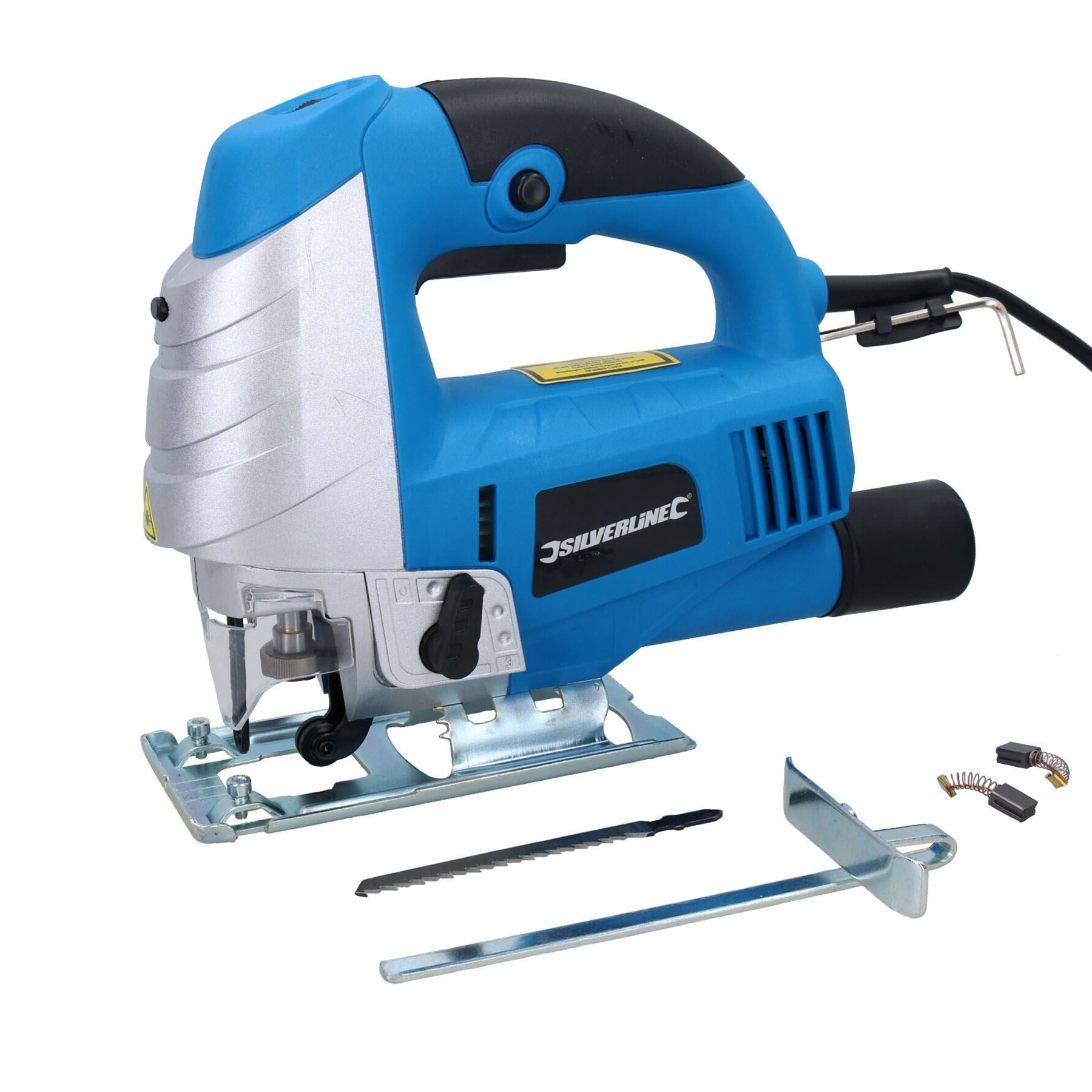 Scie sauteuse guidée par laser 710 W pour bois et acier Vitesse variable + port d'extraction de poussière