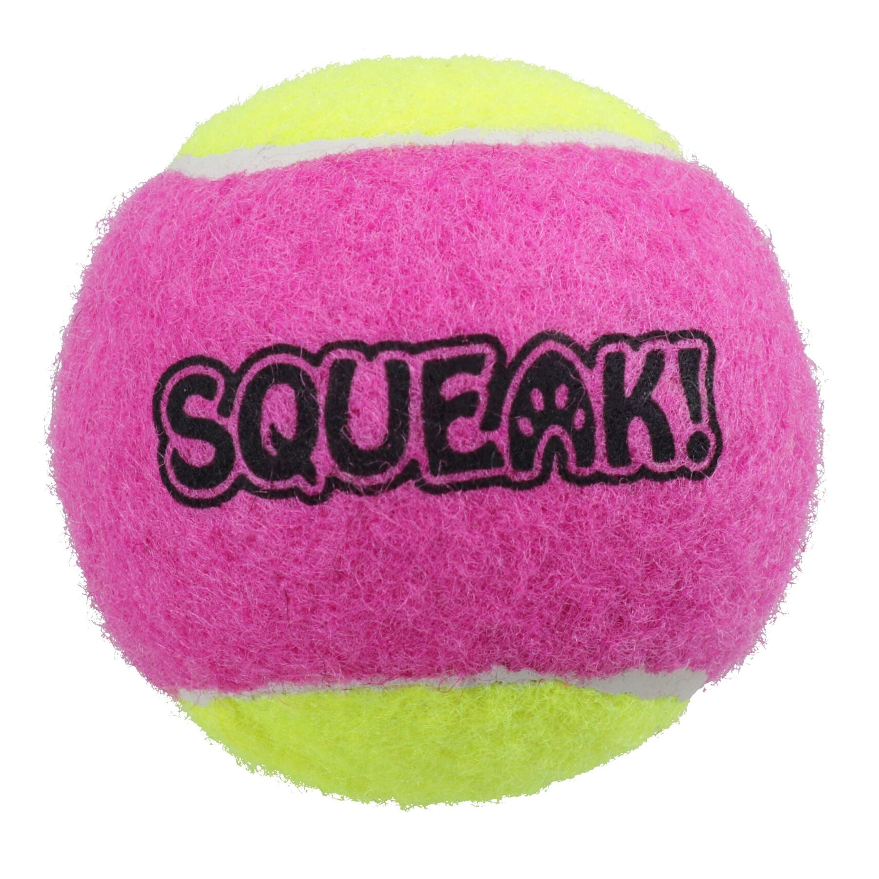 1 balle de tennis couinante de taille moyenne pour chiot - 6,5 cm - Couleurs assorties