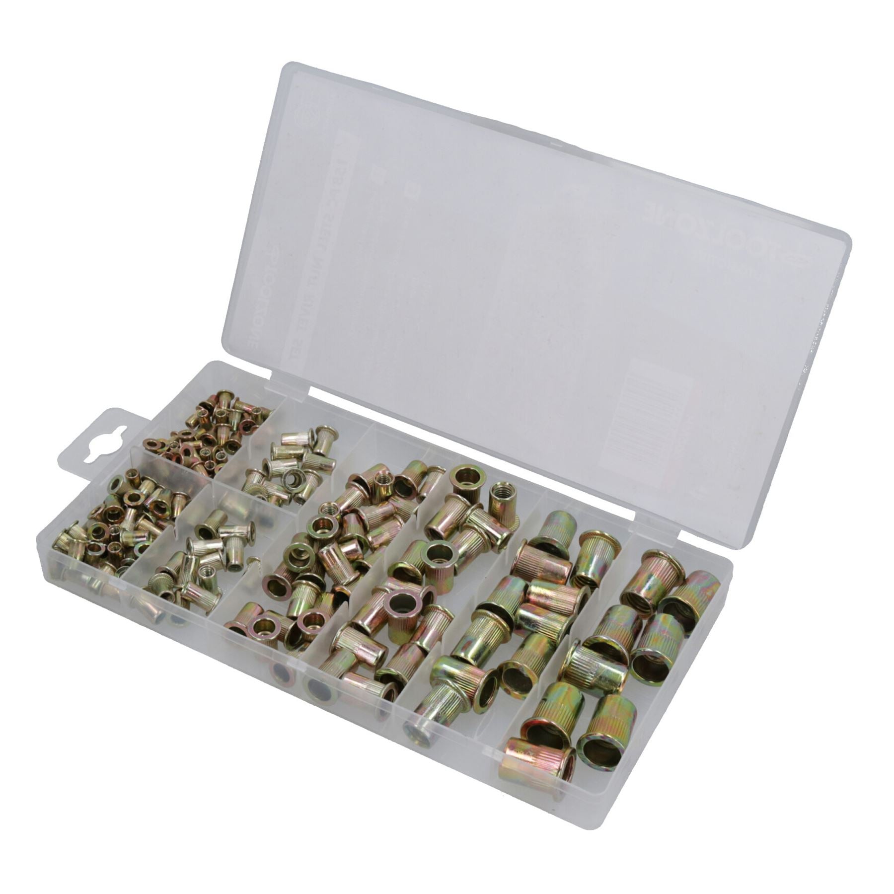 Lot de 158 écrous en acier pour rivets filetés, fixations à écrou borgne 3 – 12 mm